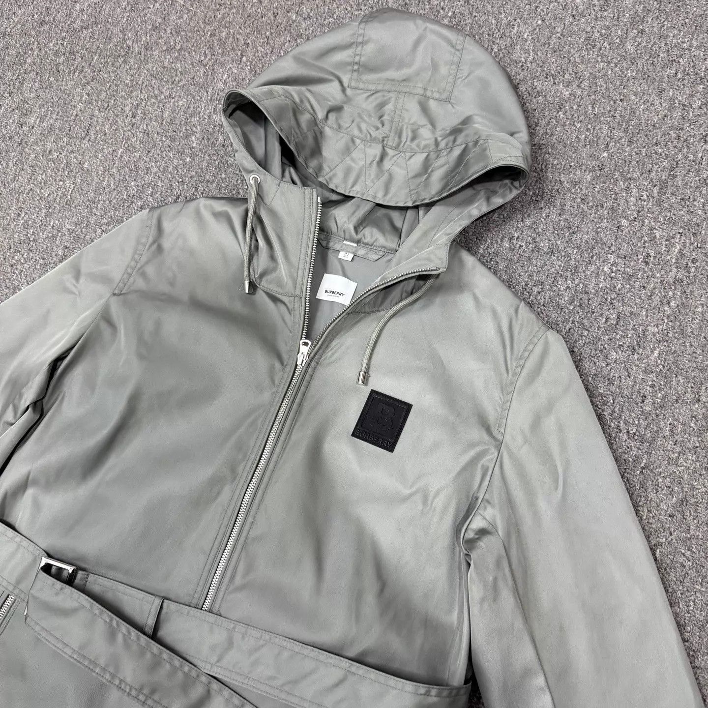Burberry Burberry Green Zippered Hooded Long Coat UK8 Size S / US 4 / IT 40 - 3 Thumbnail