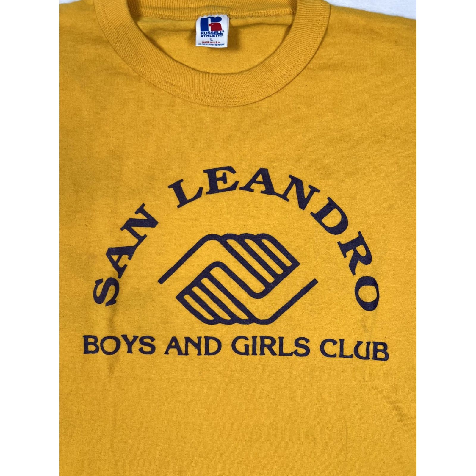 Russell Athletic VINTAGE Russell Athletic Boys & Girls Club T-Shirt Mens Large Gold Shirt Adult Large Gold Russell Athletic USA Made Size US L / EU 52-54 / 3 - 2 Thumbnail