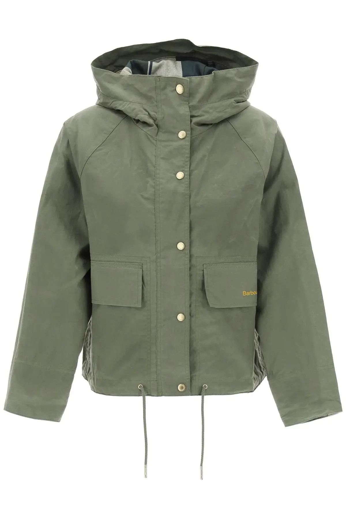 image of Barbour O1S22I1N0424 Nith Hooded Jacket In Green, Women's (Size Small)