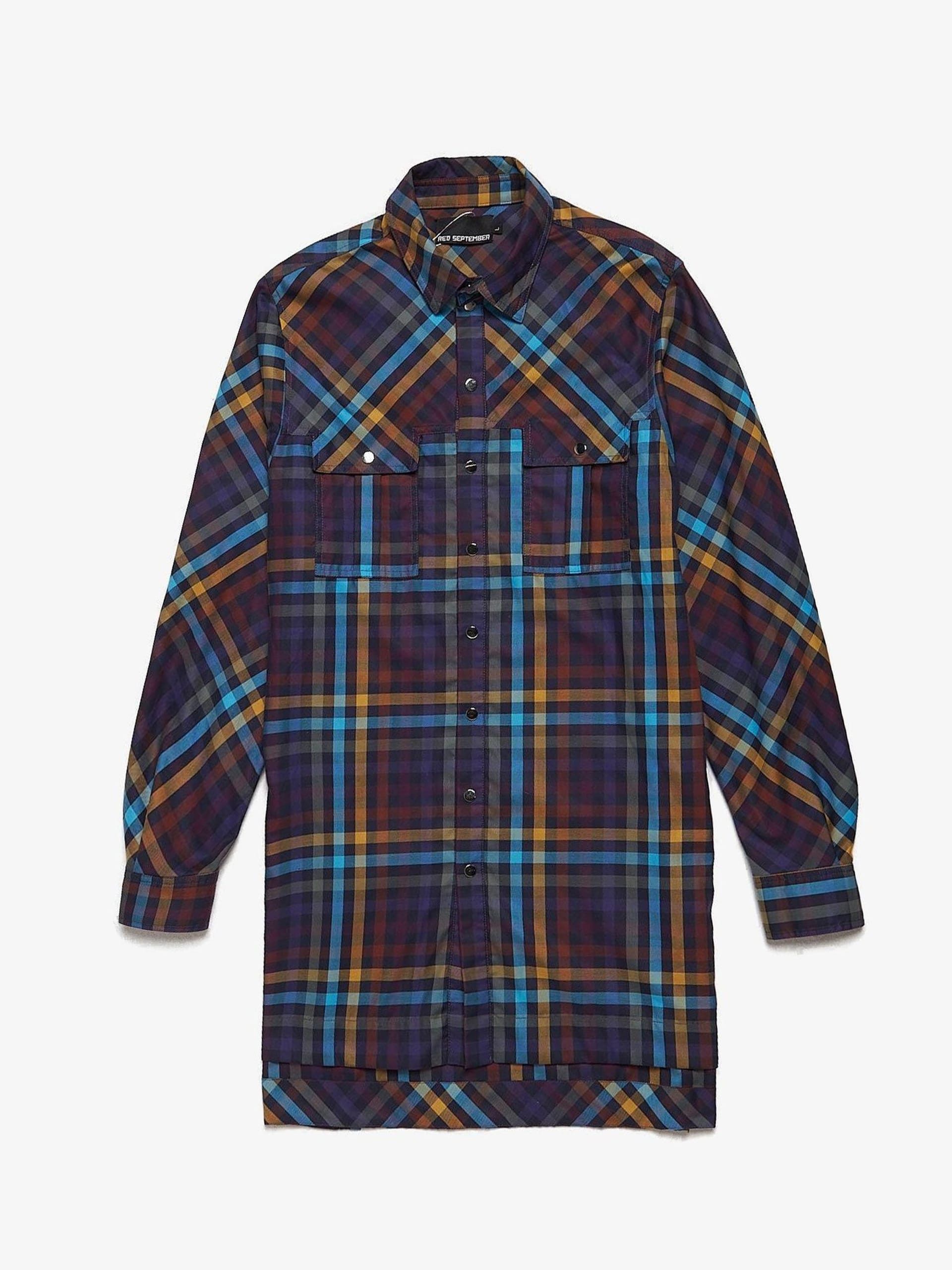 Purple Checked Long Shirt