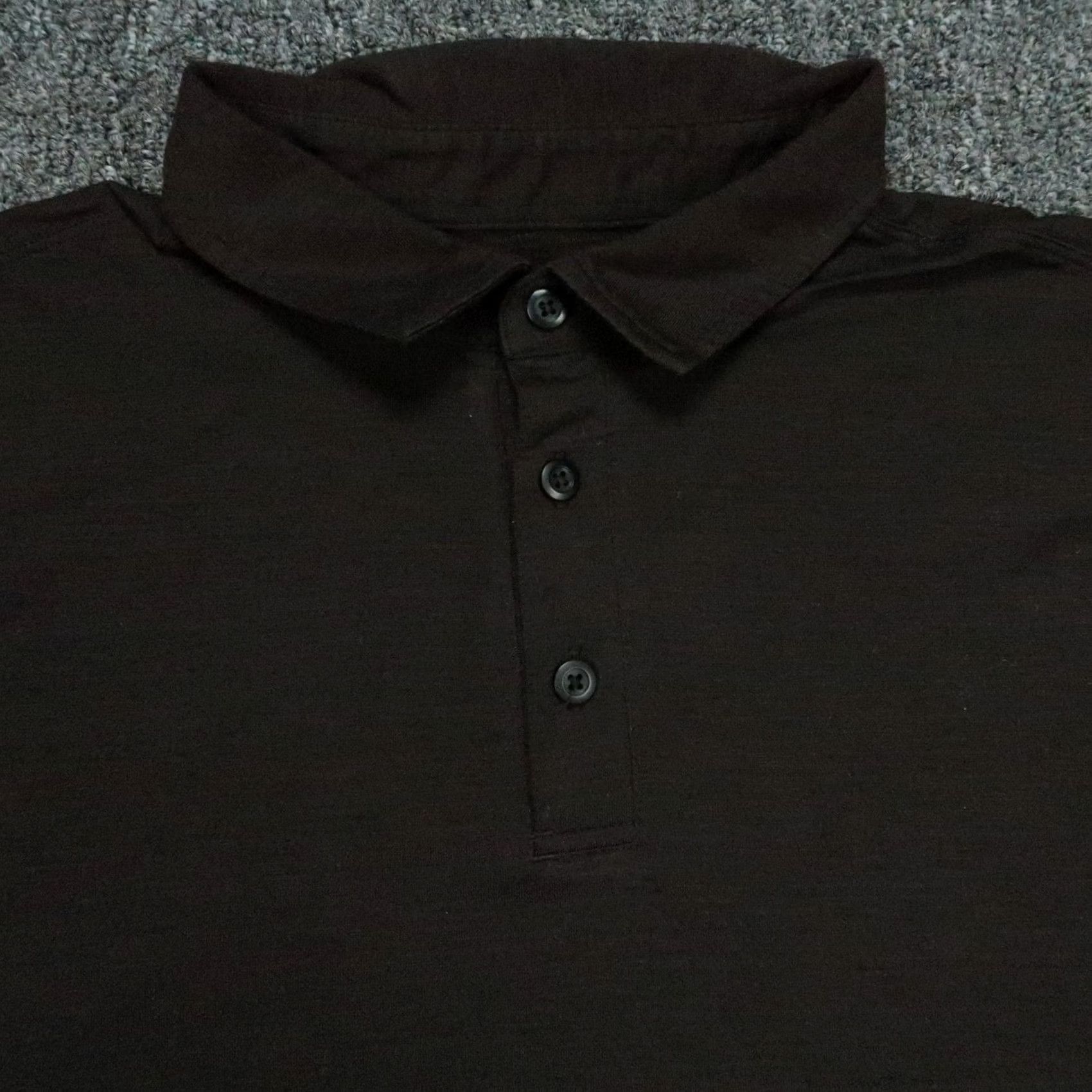 Lululemon Lululemon Polo Shirt Mens Small Black Evolution Short Sleeve Golf Stretch, Regular Fit, Solid, 38 in Chest, Casual Activewear, 90s? Size US S / EU 44-46 / 1 - 2 Thumbnail