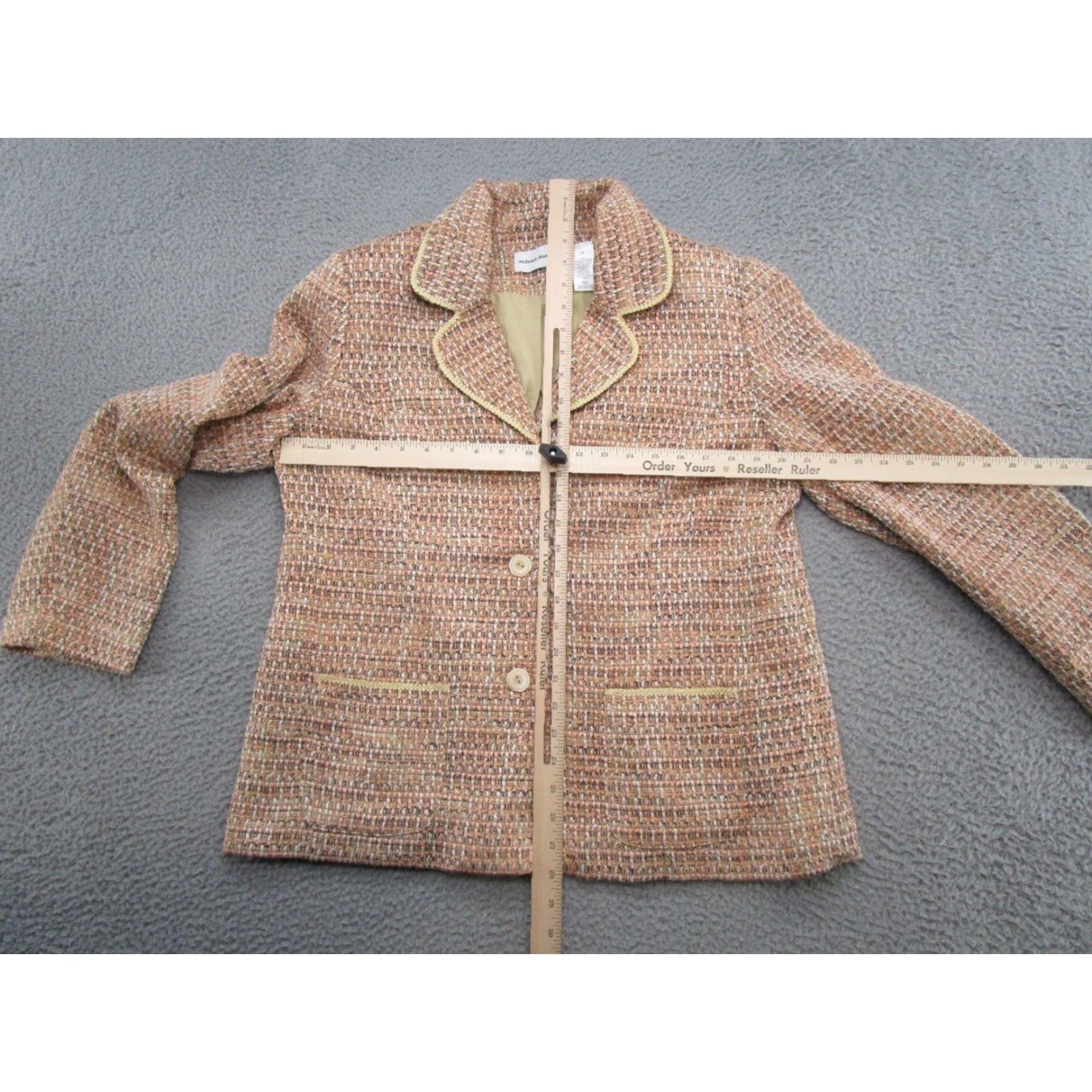 Vintage VINTAGE Alfred Dunner Blazer Jacket Women 12 Tweed Check Long Sleeve Career Work Jacket Blazer Mens Womens Size XL / US 12-14 / IT 48-50 - 3 Thumbnail