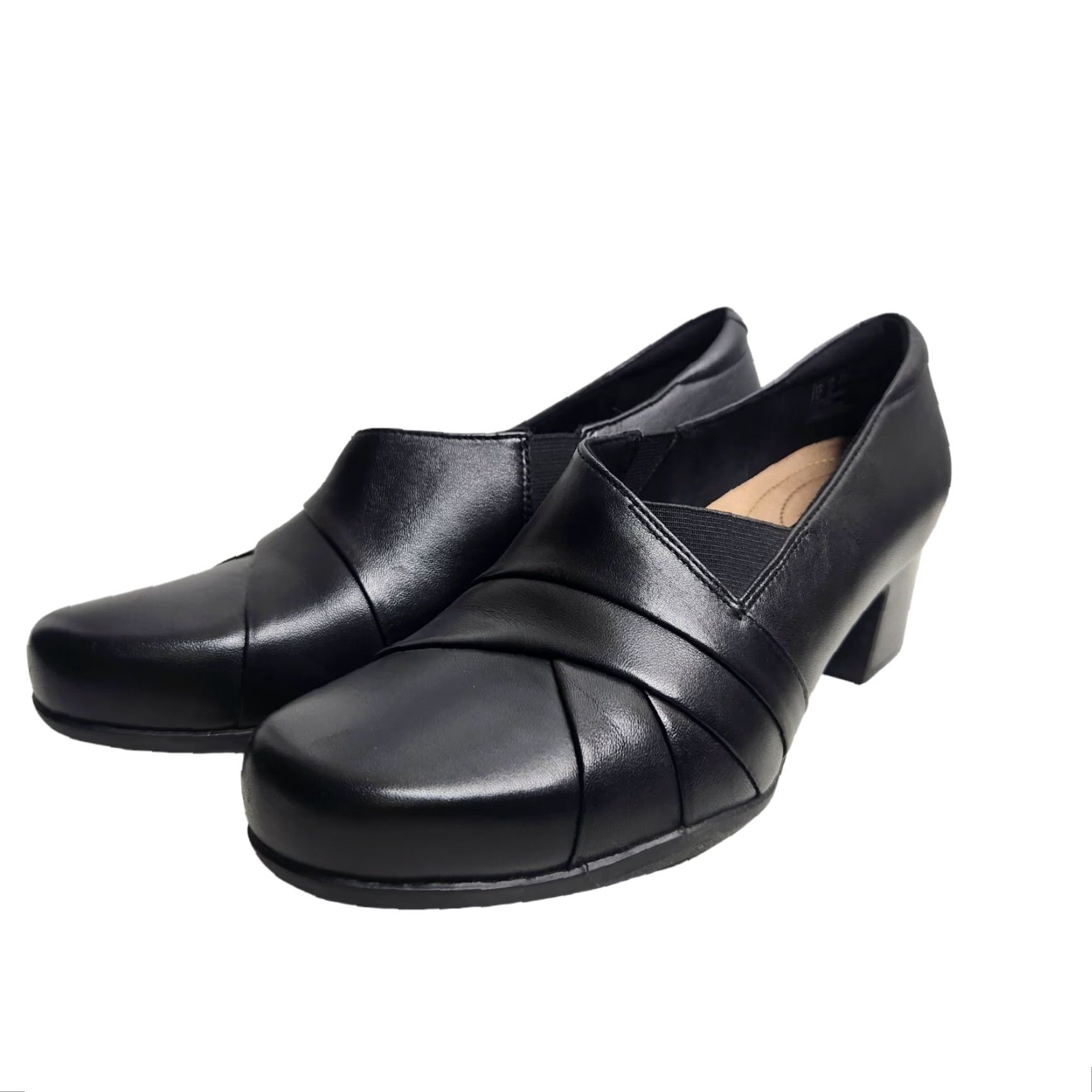 Clarks Clarks Collection Women's Black Casual Slip-On Heeled Loafer Size 10 M Size US 10 / IT 40 - 2 Thumbnail