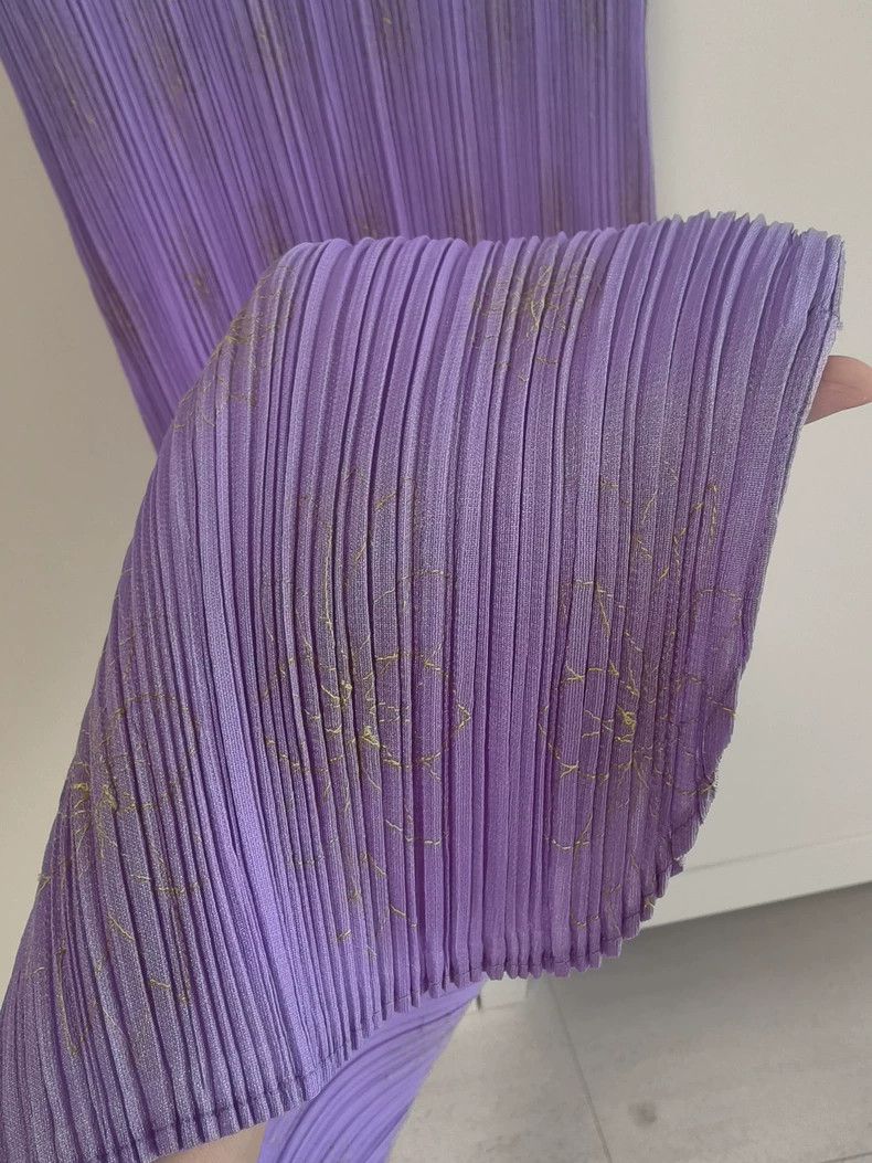 Issey Miyake Issey Miyake size:3 Purple pleated dress Size S / US 4 / IT 40 - 3 Thumbnail