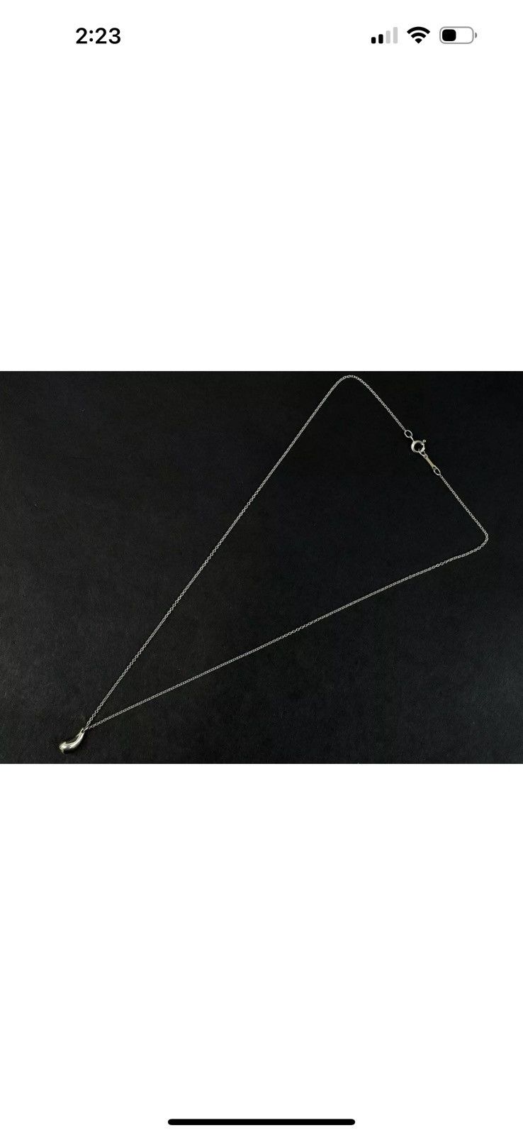 Tiffany & Co. Tiffany & Co Silver Teardrop Necklace Sterling 925 Size ONE SIZE - 6 Thumbnail