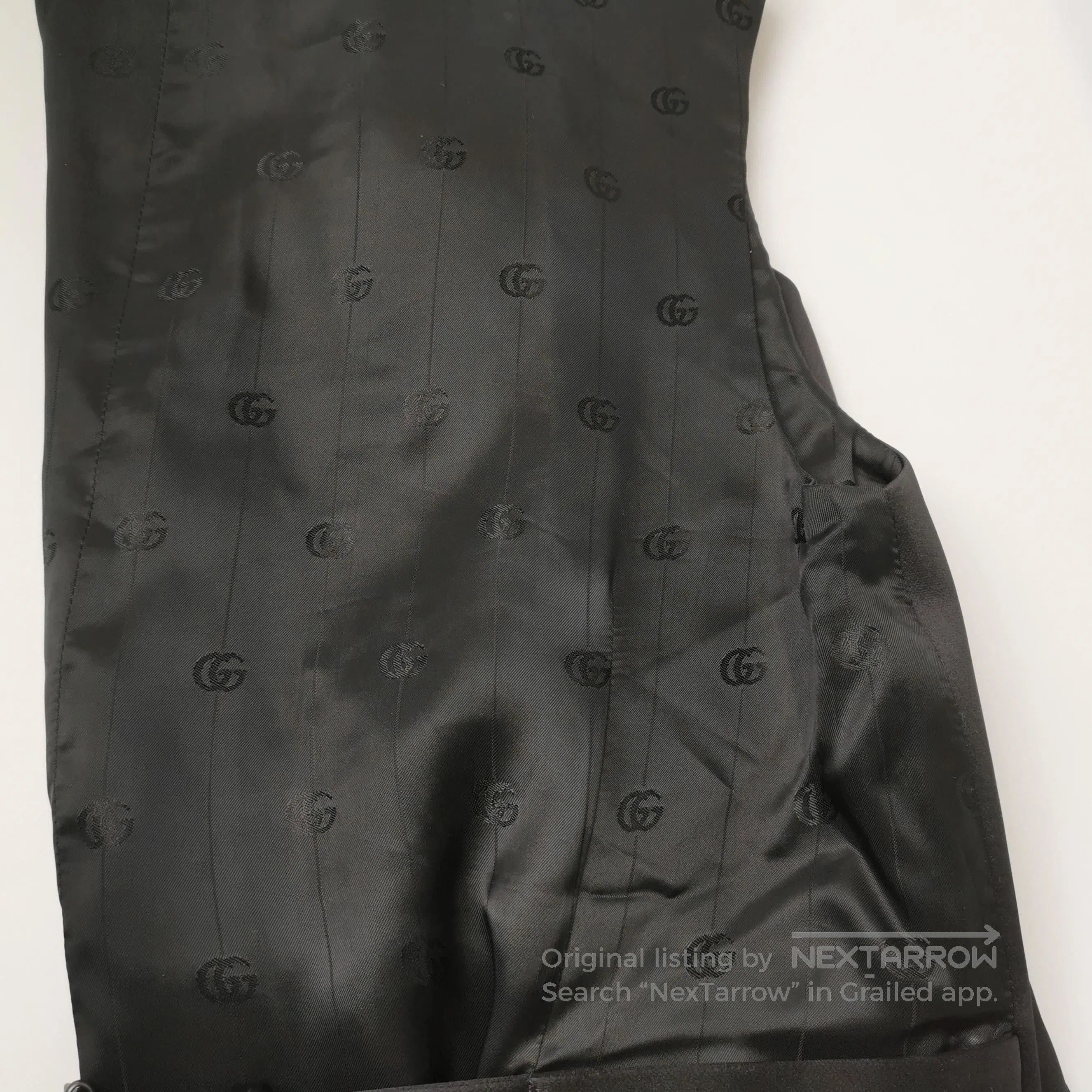 Gucci Gucci Silk Blend Solid Double G Logo Vest. Size US 42 / EU 58 - 7 Thumbnail