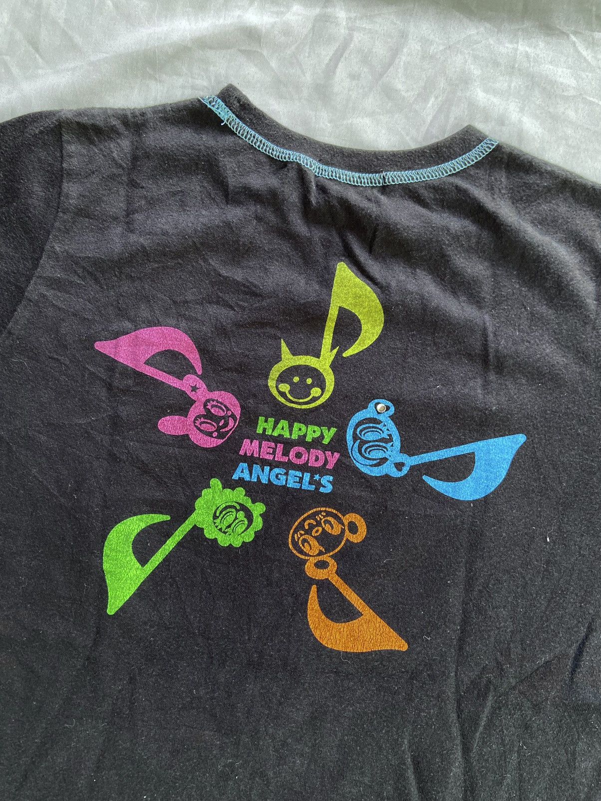 Angel Blue Y2K ANGEL BLUE HAPPY MUSIC TEE Size US XS / EU 42 / 0 - 12 Thumbnail