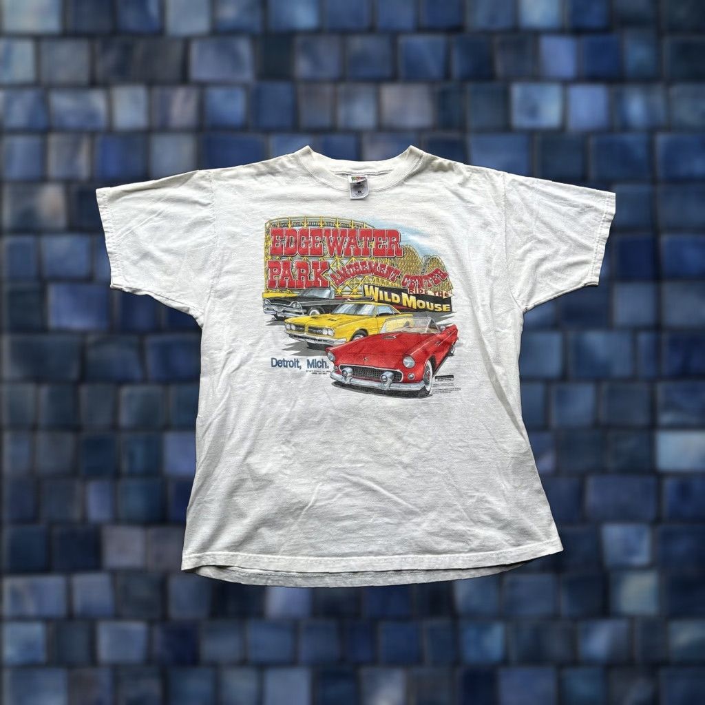 Ford VINTAGE Ford Classic Cars Muscle White Graphic Tee Men's XL Short Sleeve 1990s Edgewater Park Michigan 1998 White Size US XL / EU 56 / 4 - 1 Thumbnail