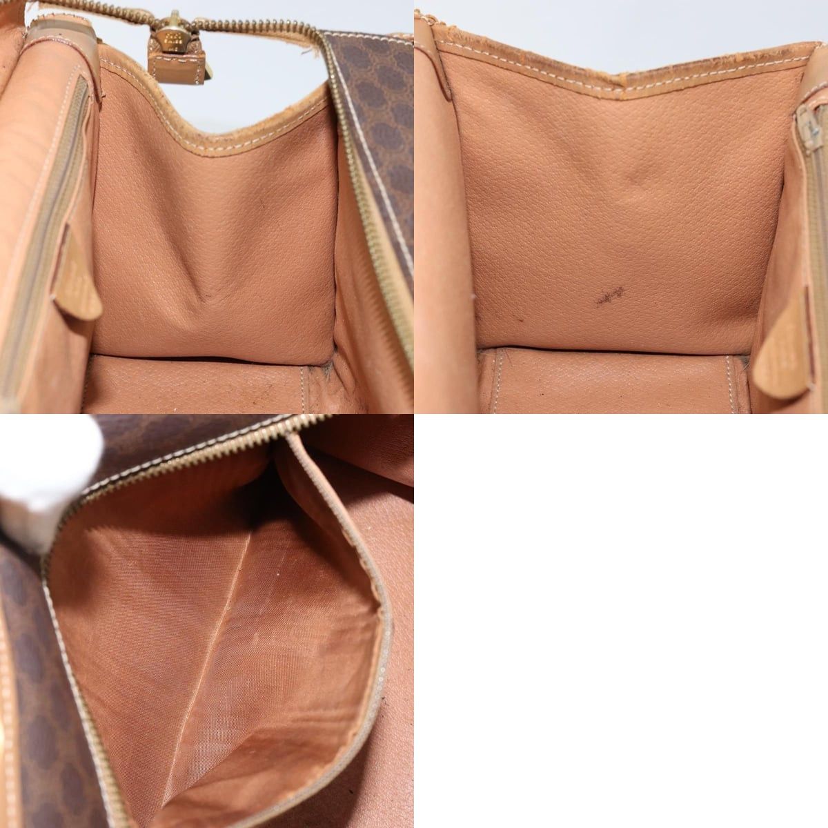 Celine CELINE Macadam Canvas Hand Bag Brown Gold Size ONE SIZE - 12 Thumbnail