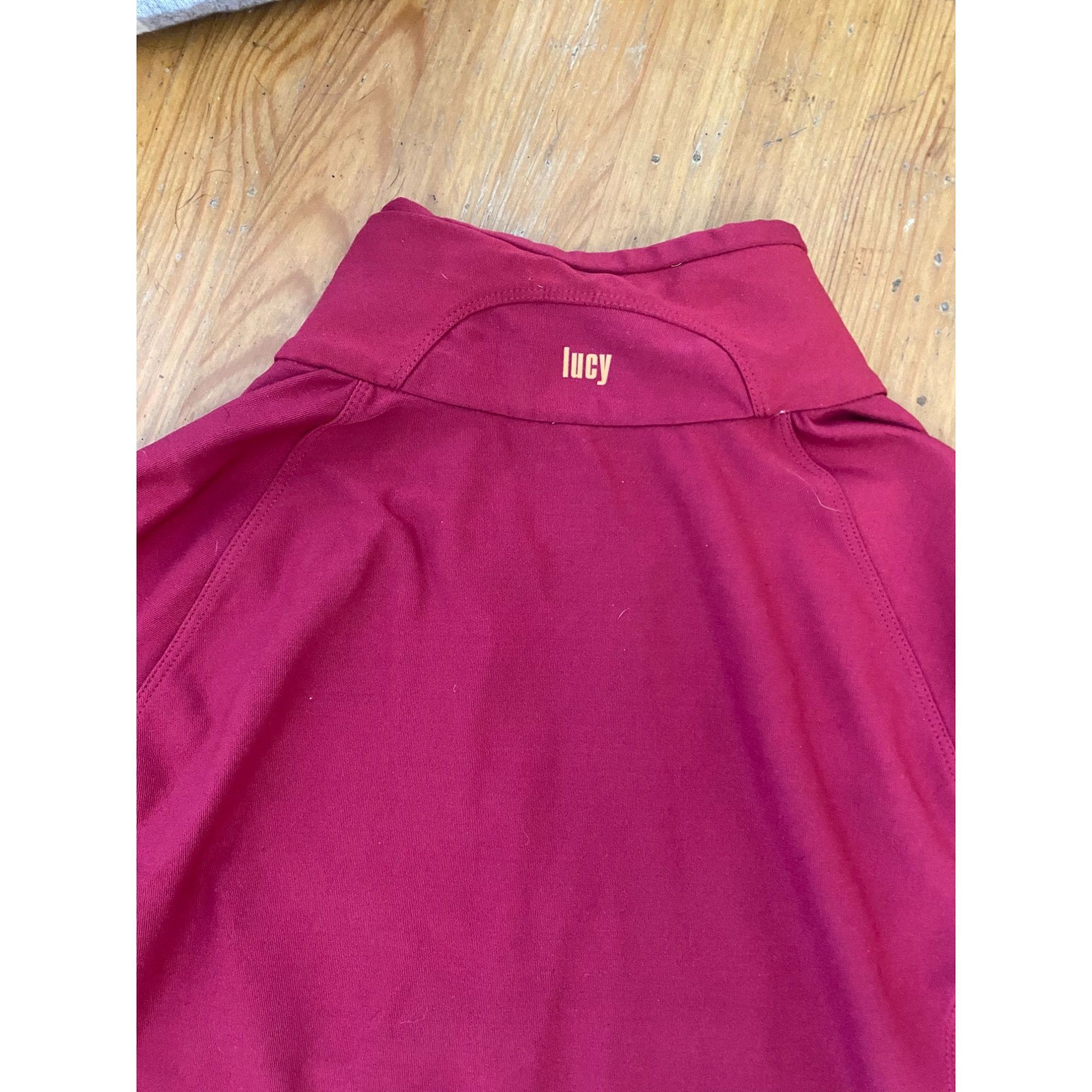 Other Lucy Womens PinkishRed Full-Zip Jacket With Front Pockets - Size M / US 6-8 / IT 42-44 - 2 Thumbnail