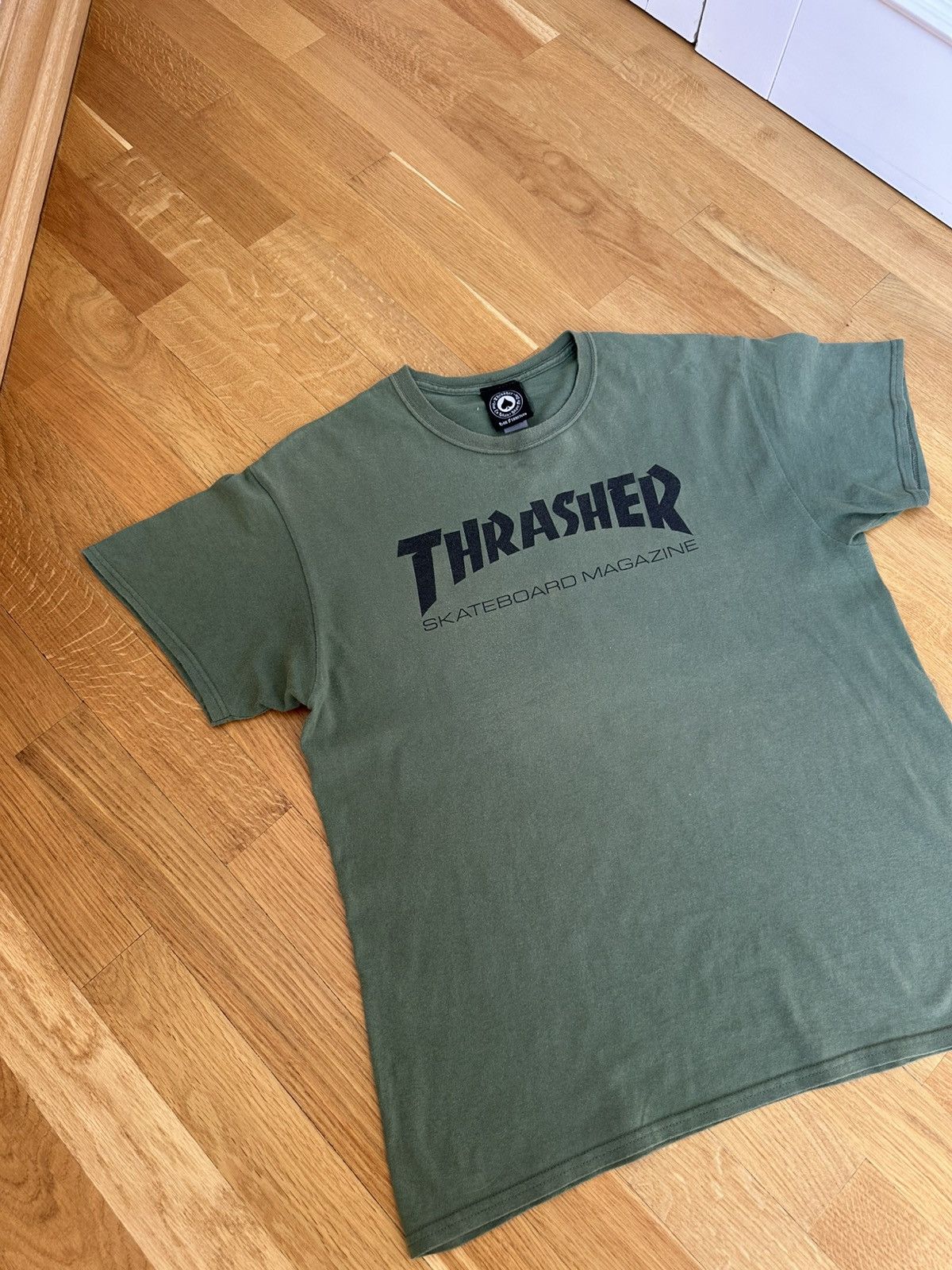 Thrasher Trasher T-shirt Black Logo Y2K Green Fit Size US L / EU 52-54 / 3 - 5 Thumbnail