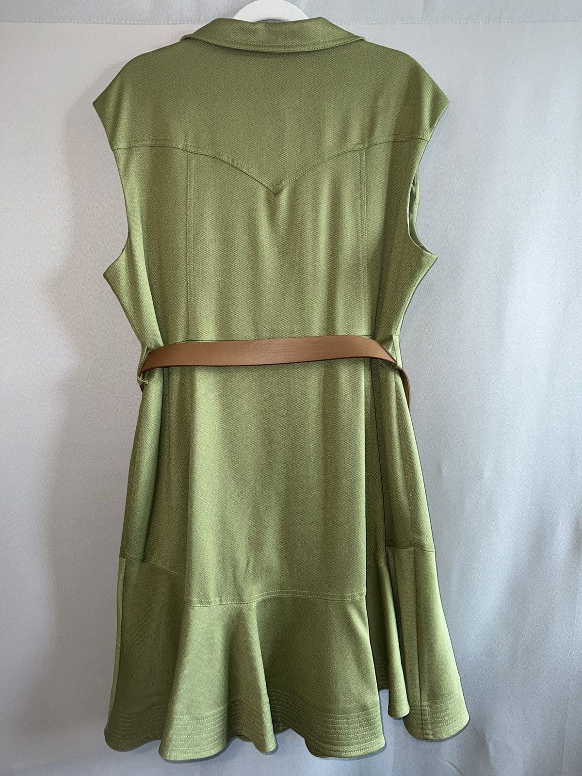 Karen Millen NWT Karen Millen Plus Size Dress Khaki Green 18 Size XXL / US 16-18 / IT 52-54 - 3 Thumbnail