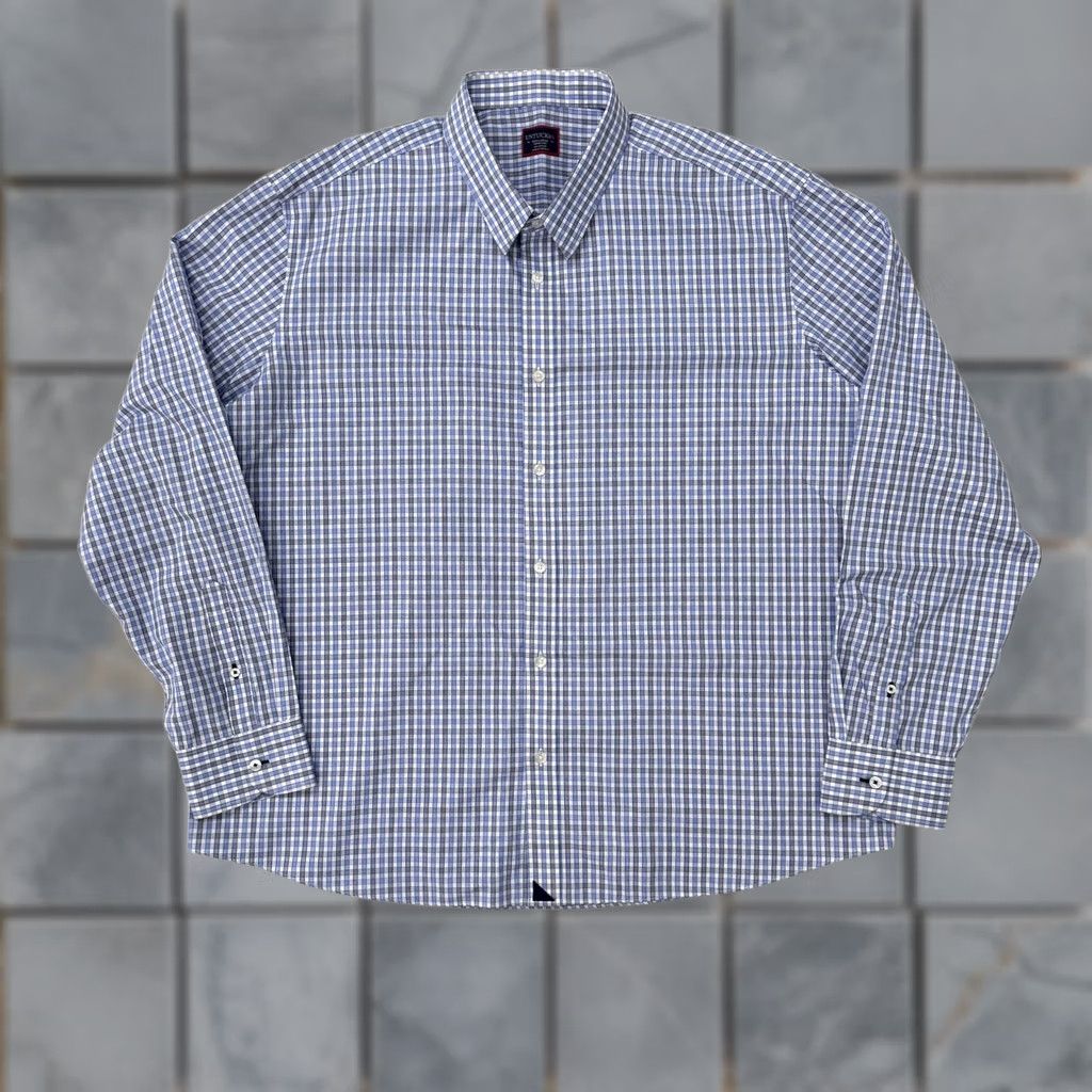 UNTUCKit UNTUCKit Shirt Mens 3XL Blue Check Wrinkle Free Button Up Long Sleeve Cotton Shirt Mens 3XL Blue Check Wrinkle Resistant Button-Up Collared Size US XXL / EU 58 / 5 - 1 Thumbnail