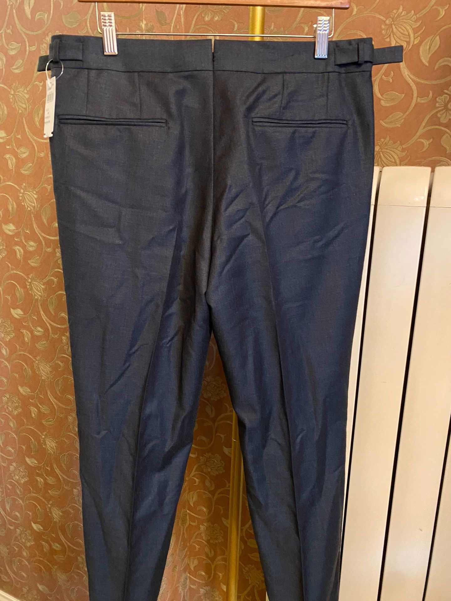 Ermenegildo Zegna Zegna Main Line Swiss-Made 100% Wool Charcoal Trousers Size US 32 / EU 48 - 3 Thumbnail