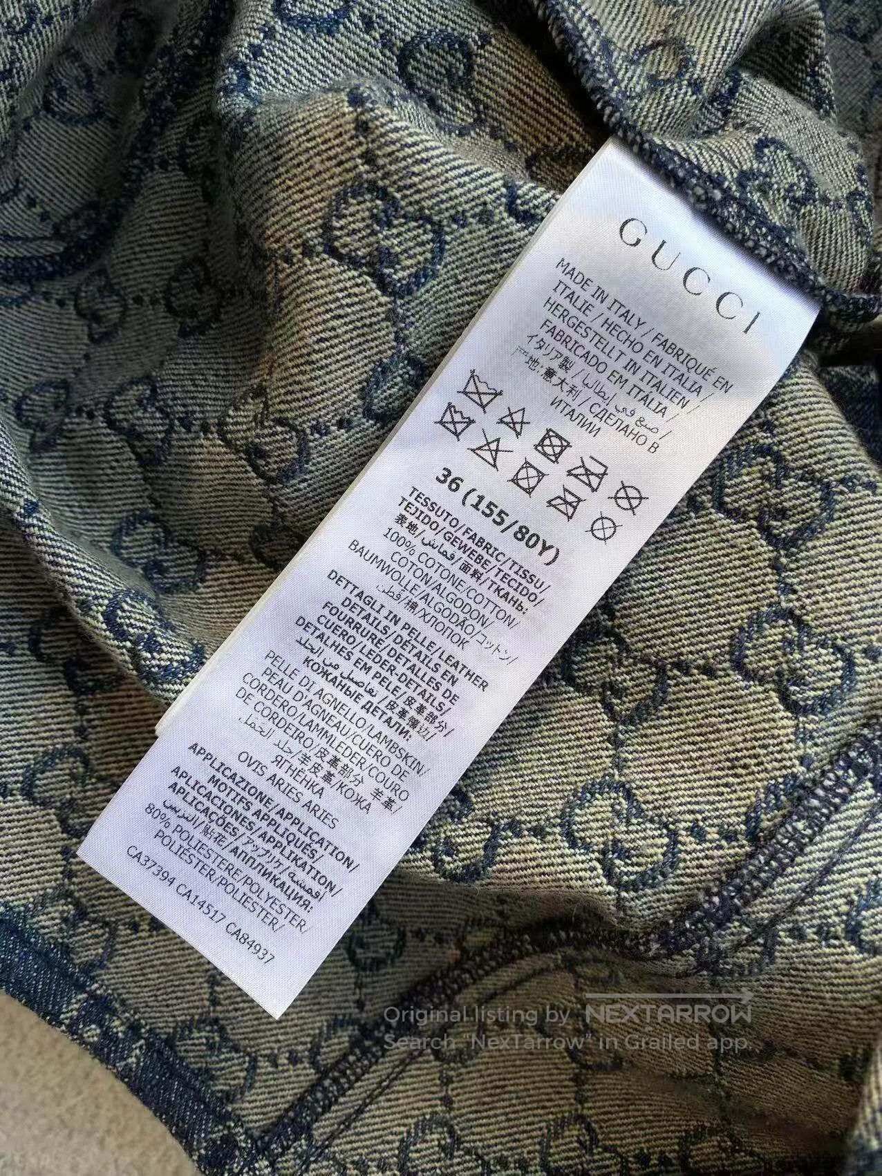 Gucci Guicci The old flower is full of printed belted denim jack Size XXS / US 00 / IT 34 - 5 Thumbnail