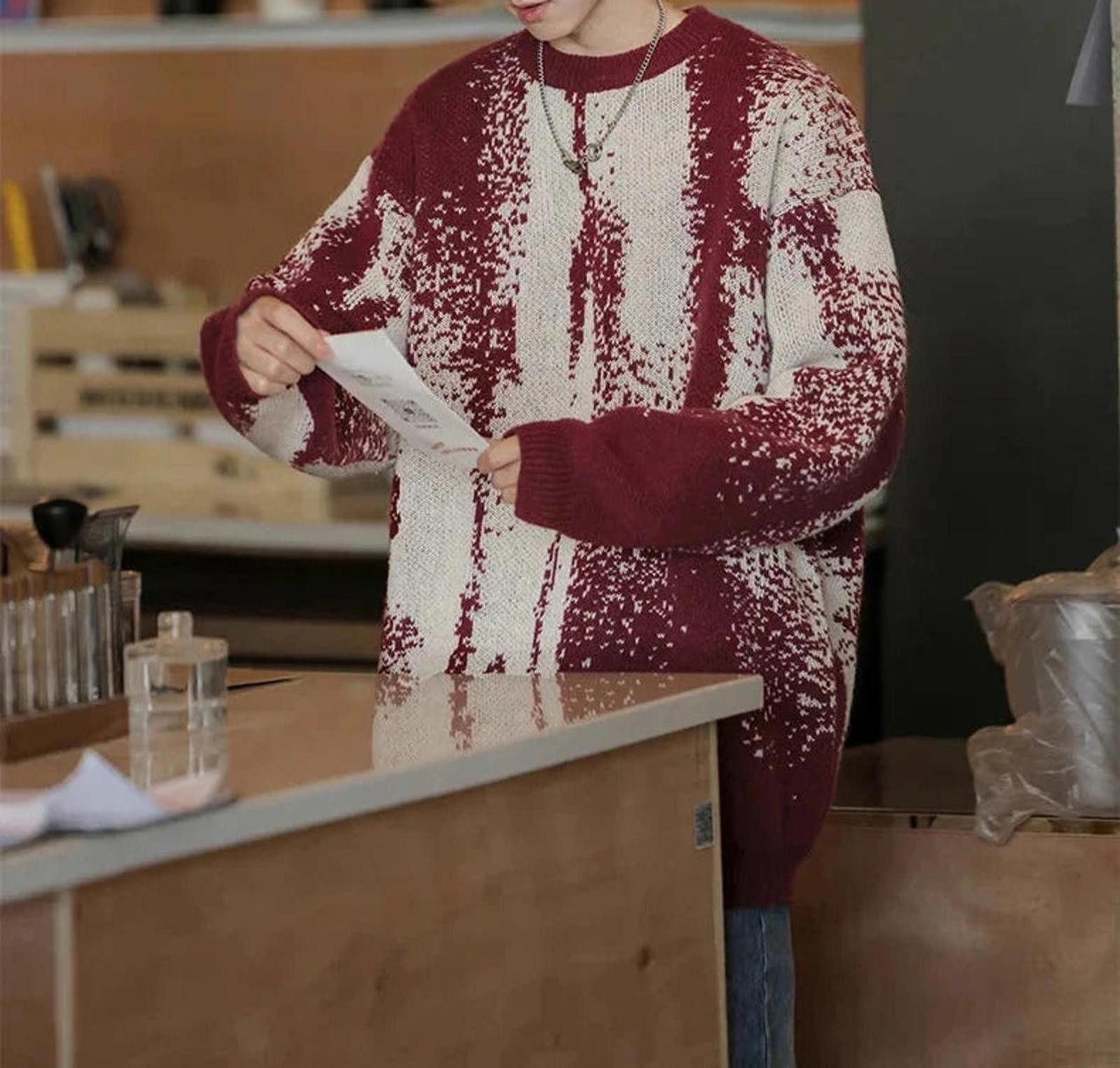Other Abstract Print Crew Neck Sweater Size US L / EU 52-54 / 3 - 1 Thumbnail
