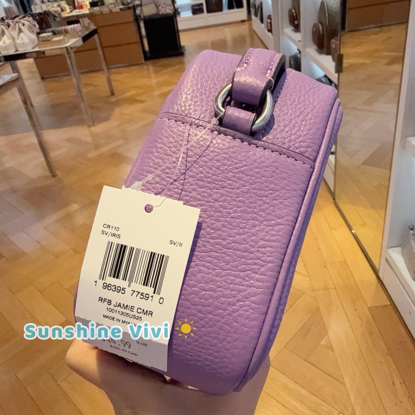 Coach NWT Coach Jamie Leather Camera Bag CR110 in Silver/Iris Size ONE SIZE - 2 Thumbnail