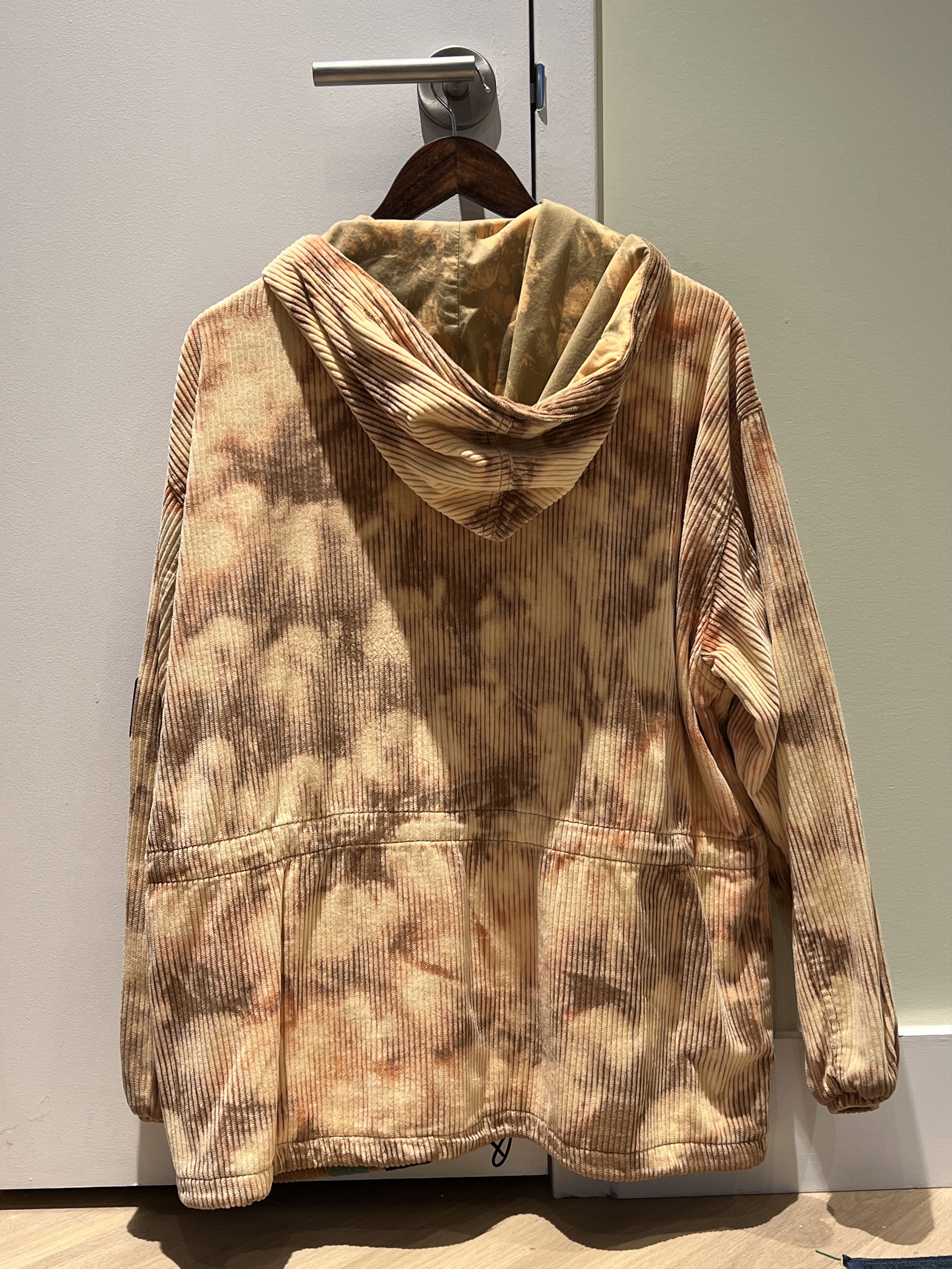 Brain Dead Brain Dead Corduroy Hooded Racing Jacket in Cream Size US M / EU 48-50 / 2 - 2 Thumbnail