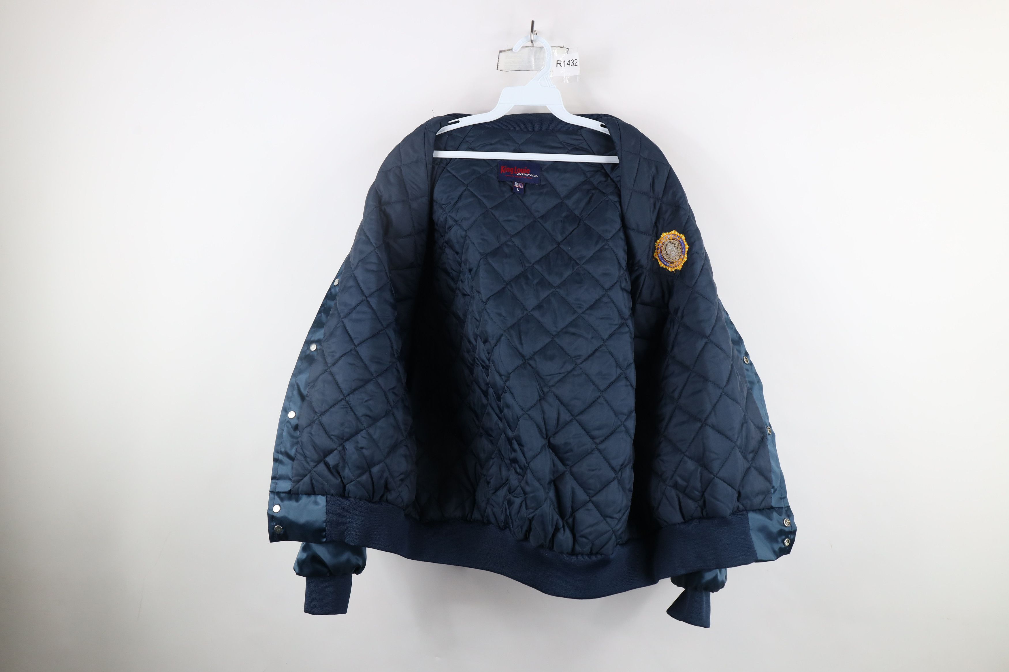 Vintage Vintage 90s American Legion Quilted Satin Bomber Jacket USA Size US L / EU 52-54 / 3 - 6 Thumbnail