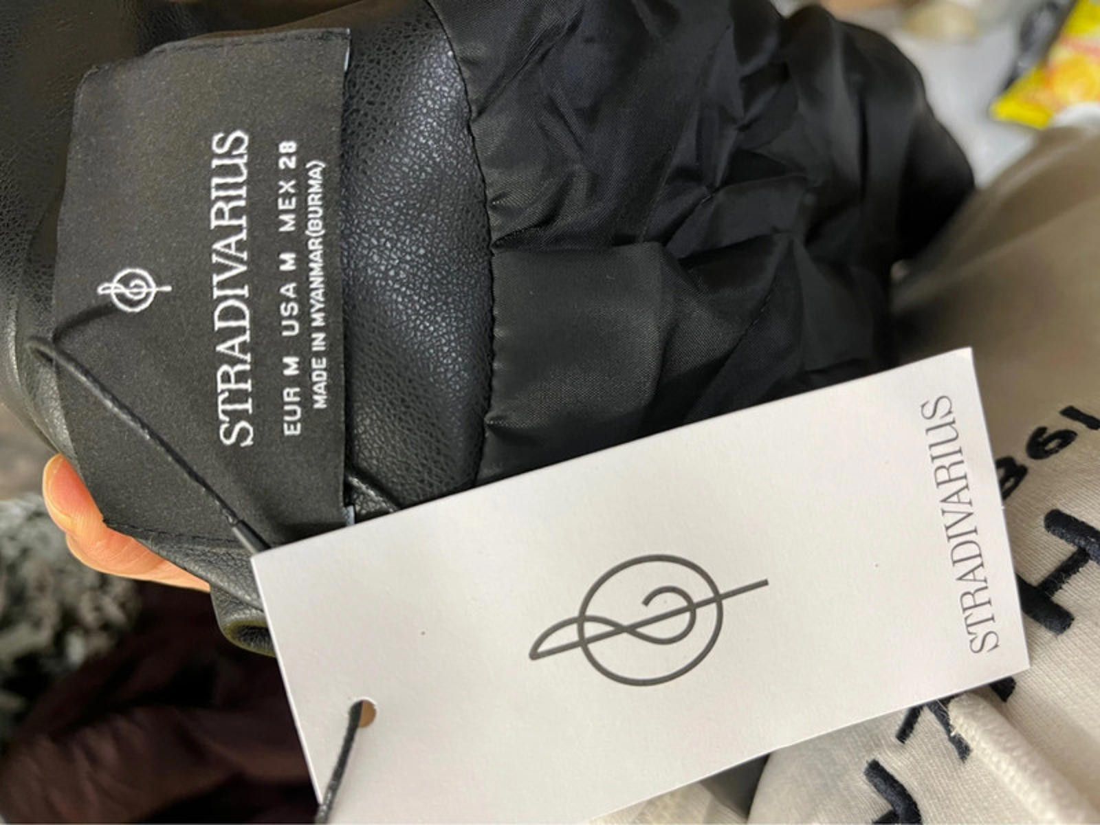 Other Stradivarius oversized faux leather biker jacket SIZE M Tags Size M / US 6-8 / IT 42-44 - 2 Thumbnail