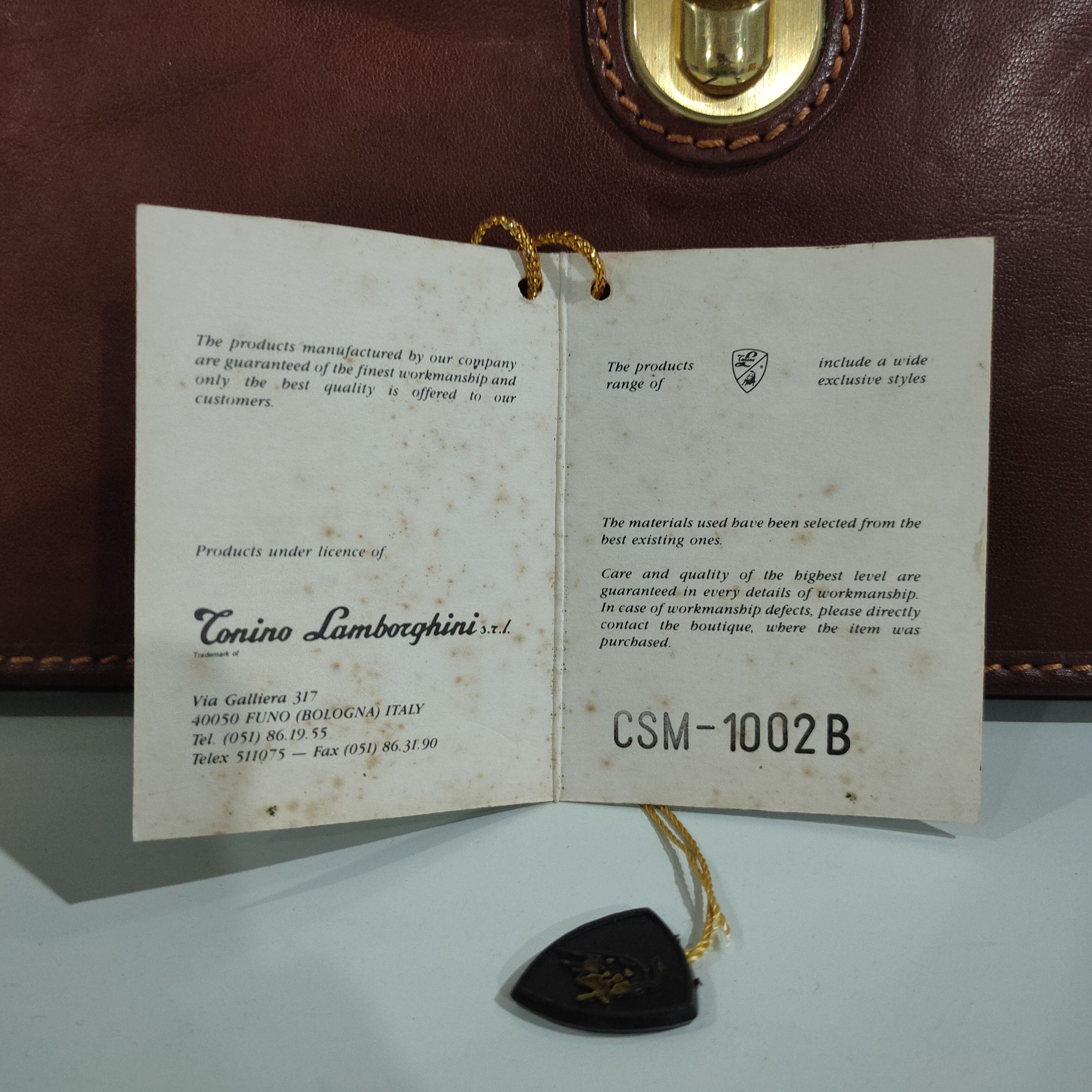 Tonino Lamborghini 🔥Vintage Tonino Lamborghini Genuine Leather Briefcase Bag Size ONE SIZE - 10 Thumbnail