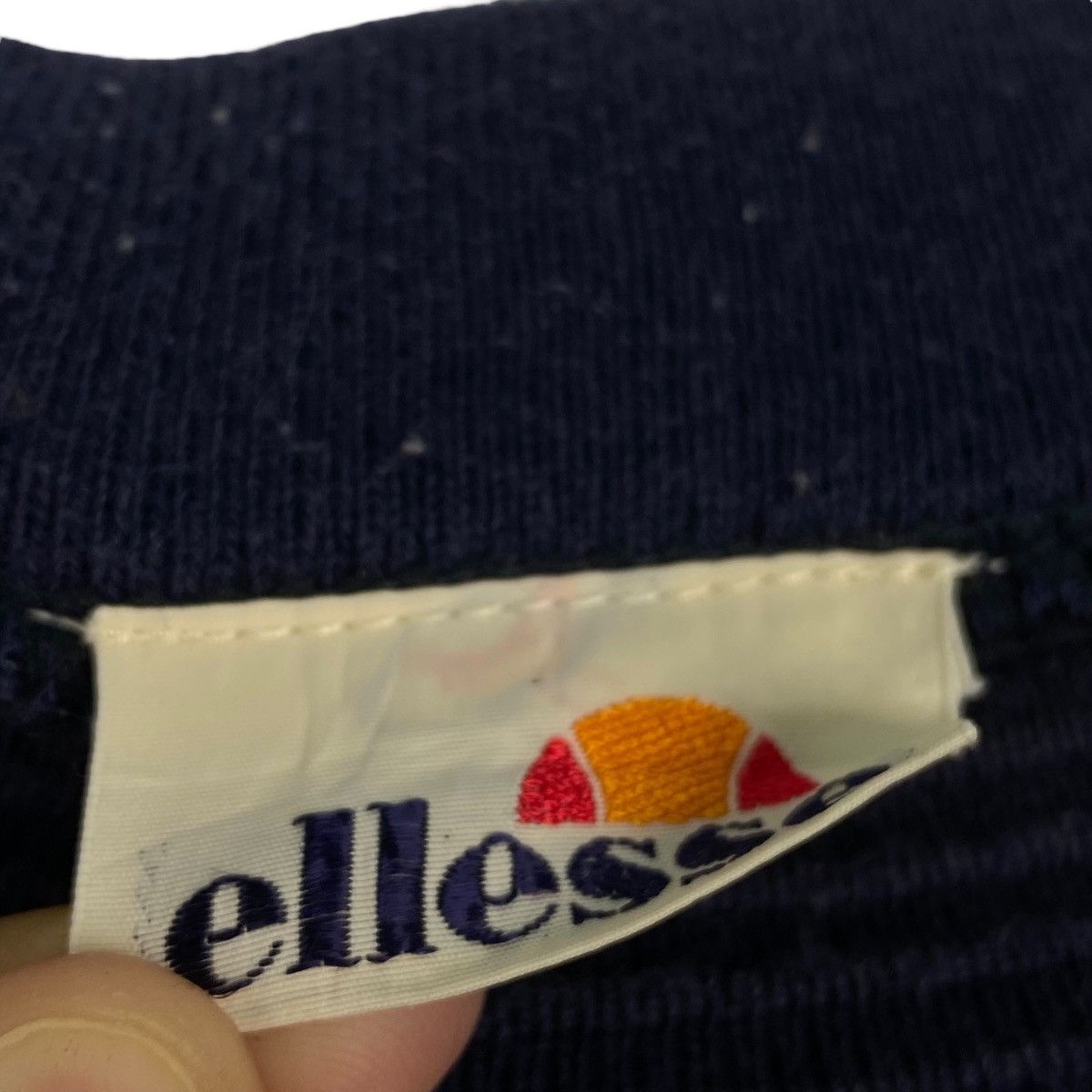 Ellesse × Vintage Vintage Ellesse Small Tag Navy Crewneck Sweatshirt Size L Size US L / EU 52-54 / 3 - 5 Thumbnail
