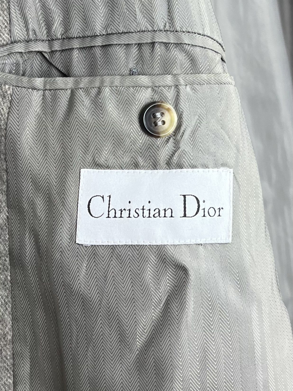 Christian Dior Monsieur CHRISTIAN DIOR Coat Jacket Wool Cashmere Vintage Gray Men's Size US XL / EU 56 / 4 - 5 Thumbnail