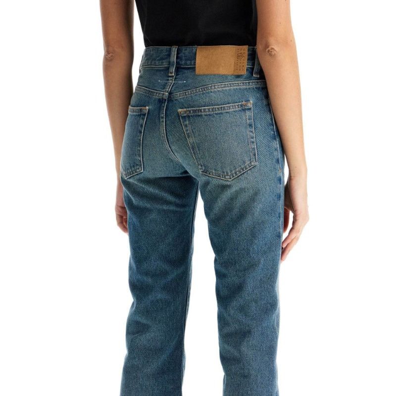Maison Margiela MM6 Maison Margiela Blue Mid-Rise Straight Jeans Size 25 Size 33" - 12 Thumbnail