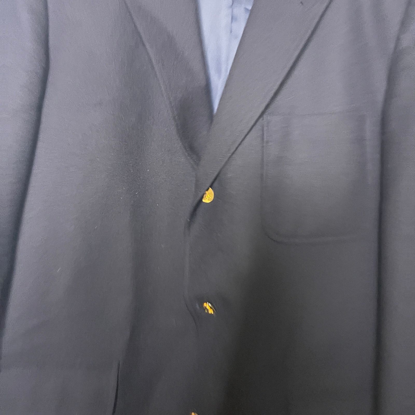 J. Press J. Press Navy Blur 100% Wool Gold Button Closure Blazer 44L Size 44L - 5 Thumbnail
