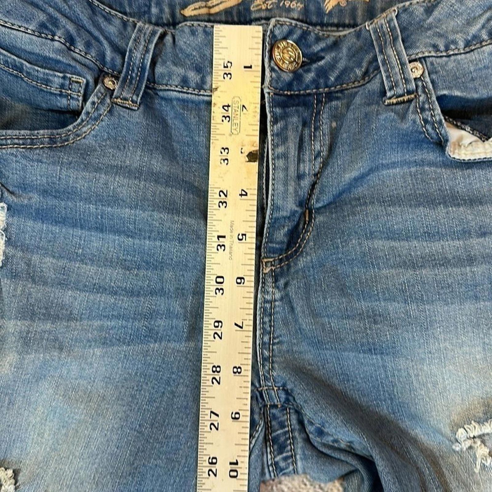 Studio Seven Seven7 Distressed Blue Jeans - Women's 12 Size 34" / US 12 / IT 48 - 5 Thumbnail