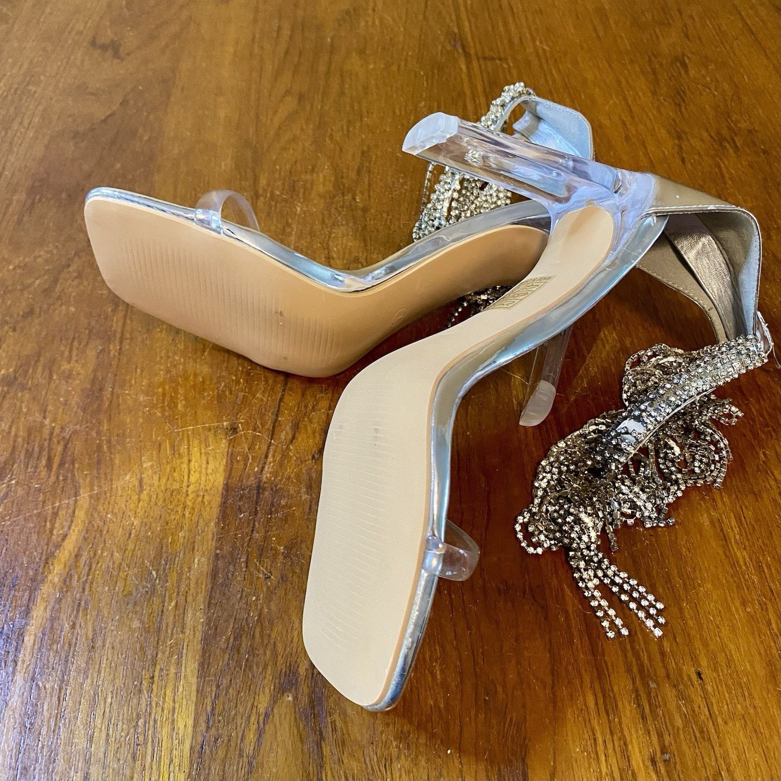 & Other Stories Woman’s Size 7 Rhinestone Fringe Chunky Strap Sandals Zipper Size US 7 / IT 37 - 11 Thumbnail