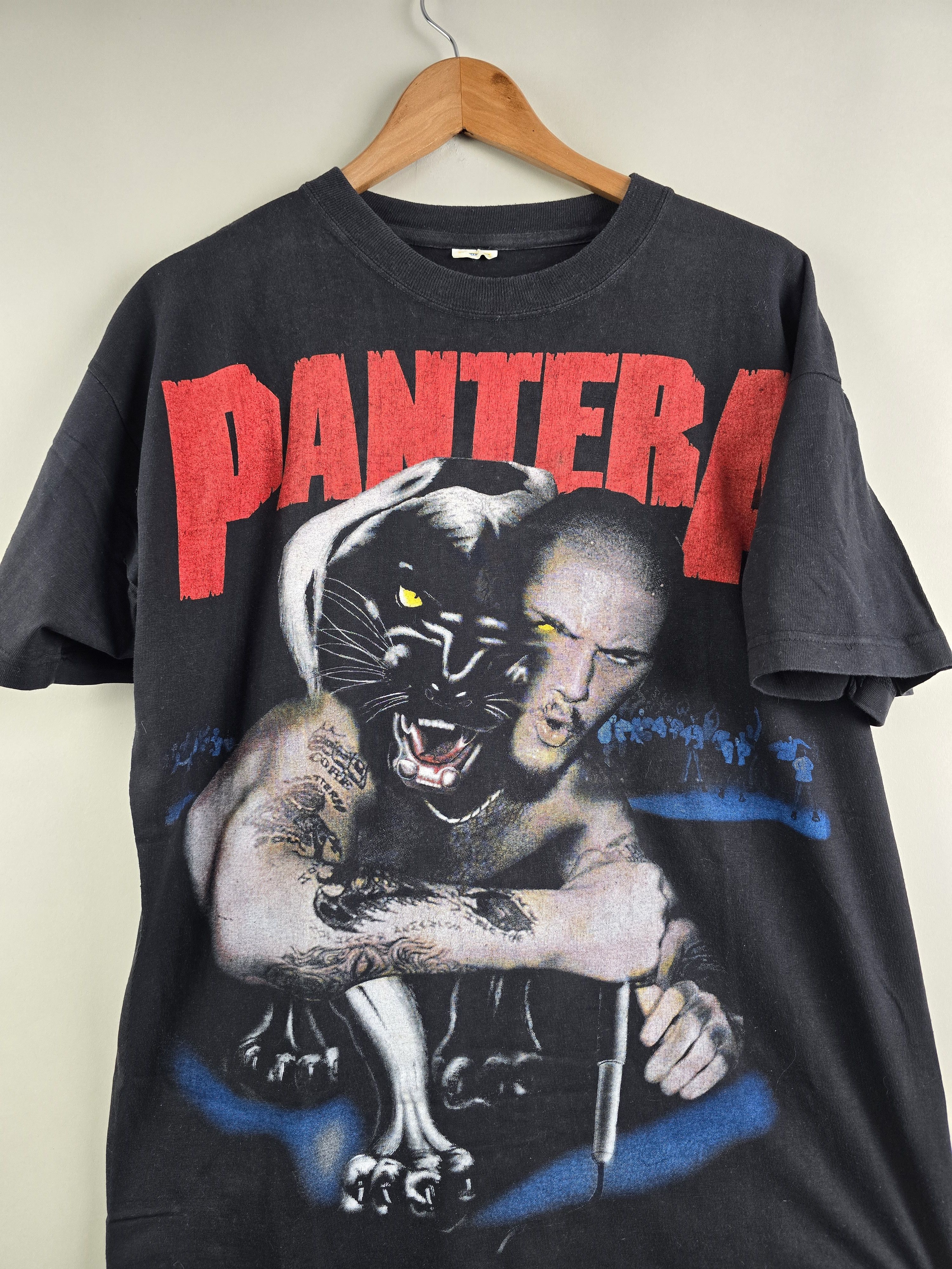 Band Tees × Vintage 90s Pantera Full Print Bootleg XL 23" 29" Size US XL / EU 56 / 4 - 2 Thumbnail