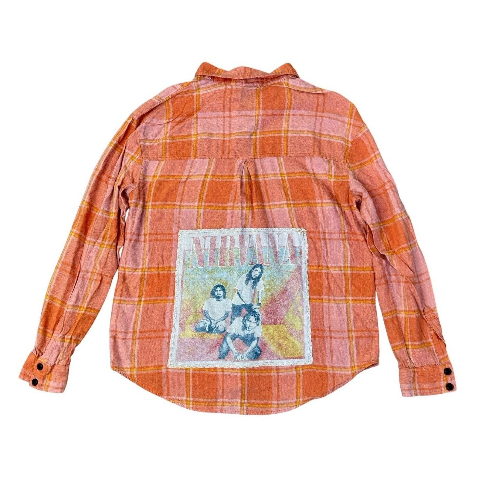 Nirvana NIRVANA Retro Vintage 90s Grunge Rock Plaid Flannel Size M Size M / US 6-8 / IT 42-44 - 8 Thumbnail