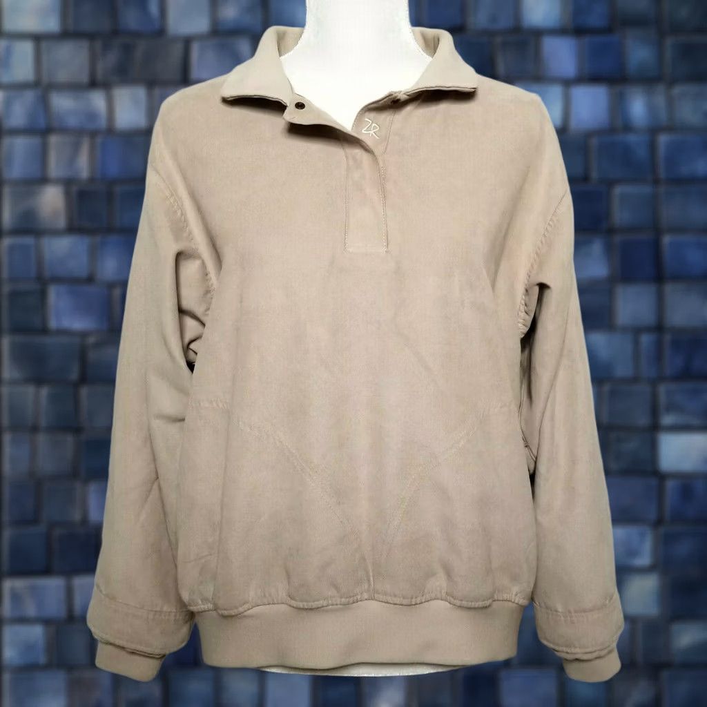 Vintage Zero Restriction Womens Jacket Polysuede Beige L/S M Pullover Casual Size M / US 6-8 / IT 42-44 - 1 Thumbnail