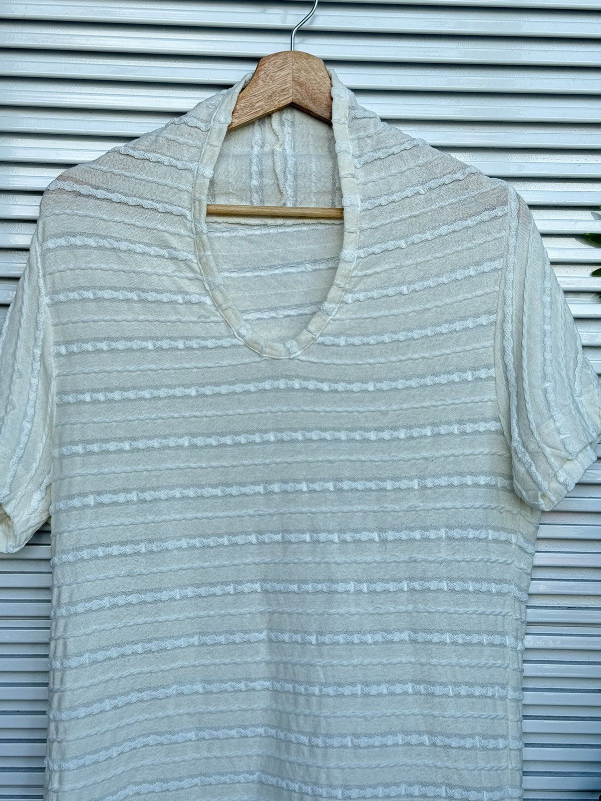 Yohji Yamamoto Vintage Yohji Yamamoto Y’s Tweed Striped Tees Size US M / EU 48-50 / 2 - 3 Thumbnail