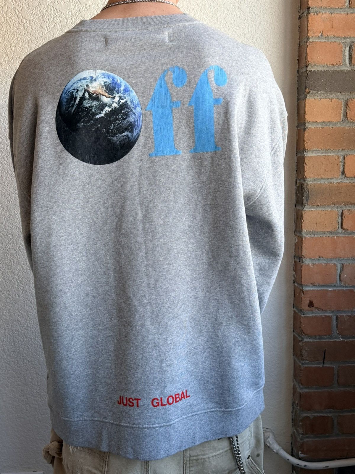 Off-White Off White x Kith Just Global Crewneck Size US M / EU 48-50 / 2 - 2 Thumbnail