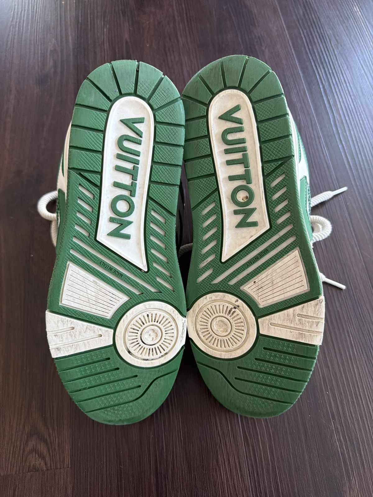 Louis Vuitton Louis Vuitton Green White Skate Sneakers Size US 7 / EU 40 - 5 Thumbnail