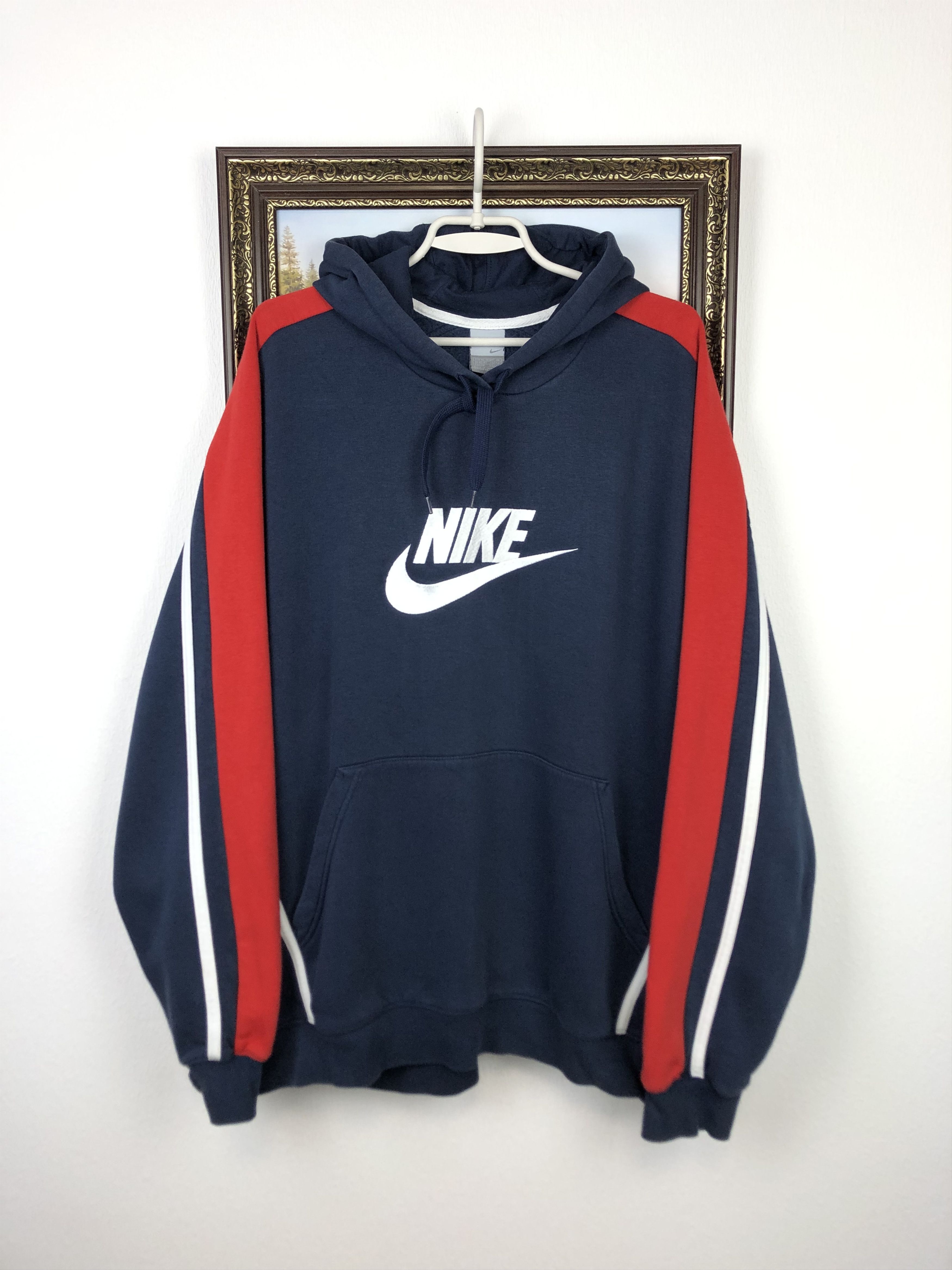 Vintage Nike Hoodie Sweatshirt Big Logo Center Swoosh Mens