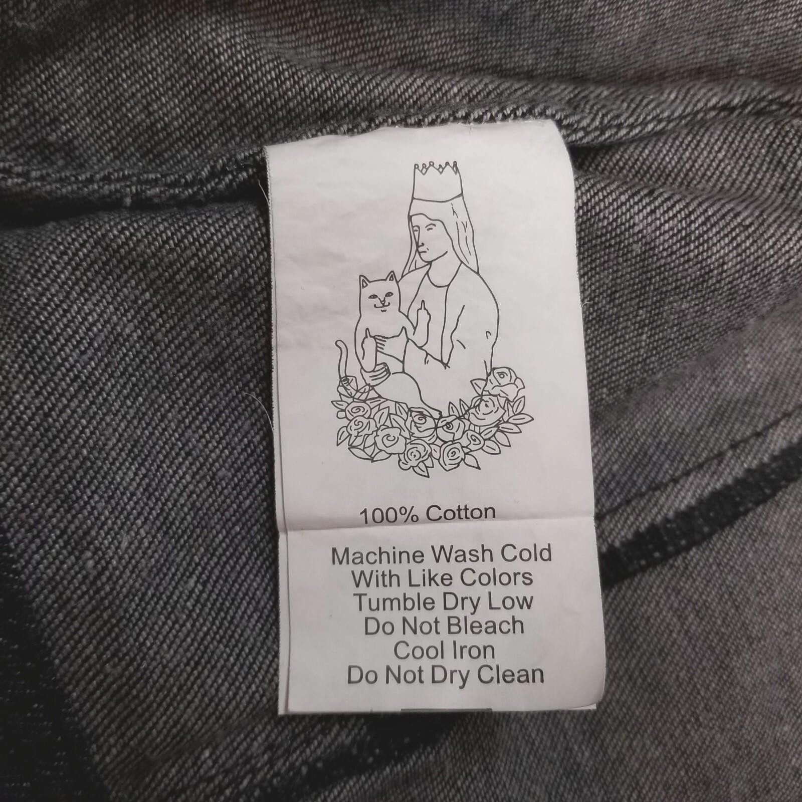 RIPNDIP Ripndip Eat me Embroidered Denim Jean Jacket Black Sz Medium Size US M / EU 48-50 / 2 - 11 Thumbnail