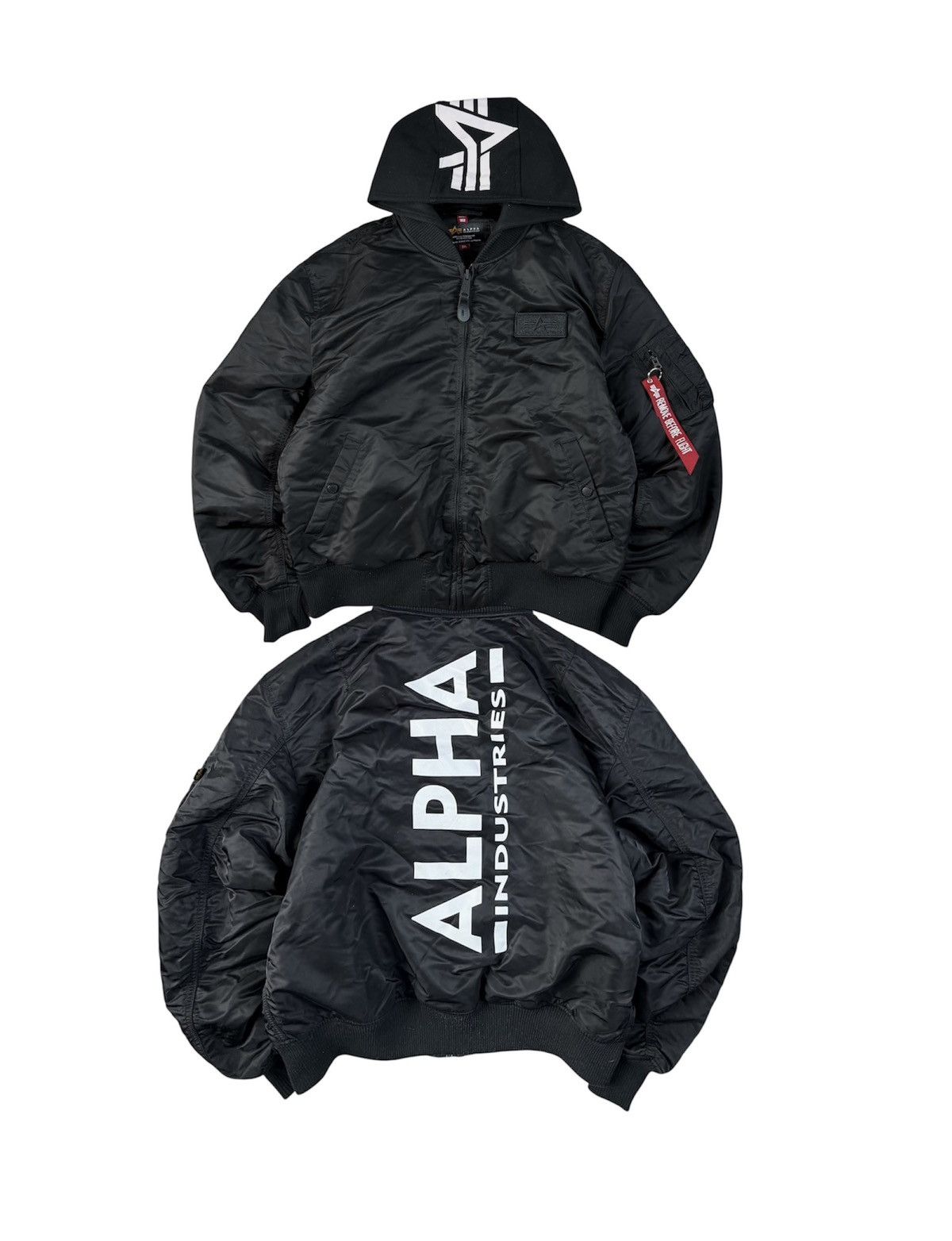 Alpha Industries Alpha Industries MA-1 ZH Big Logo Bomber Jacket Nylon Size US XXL / EU 58 / 5 - 1 Thumbnail