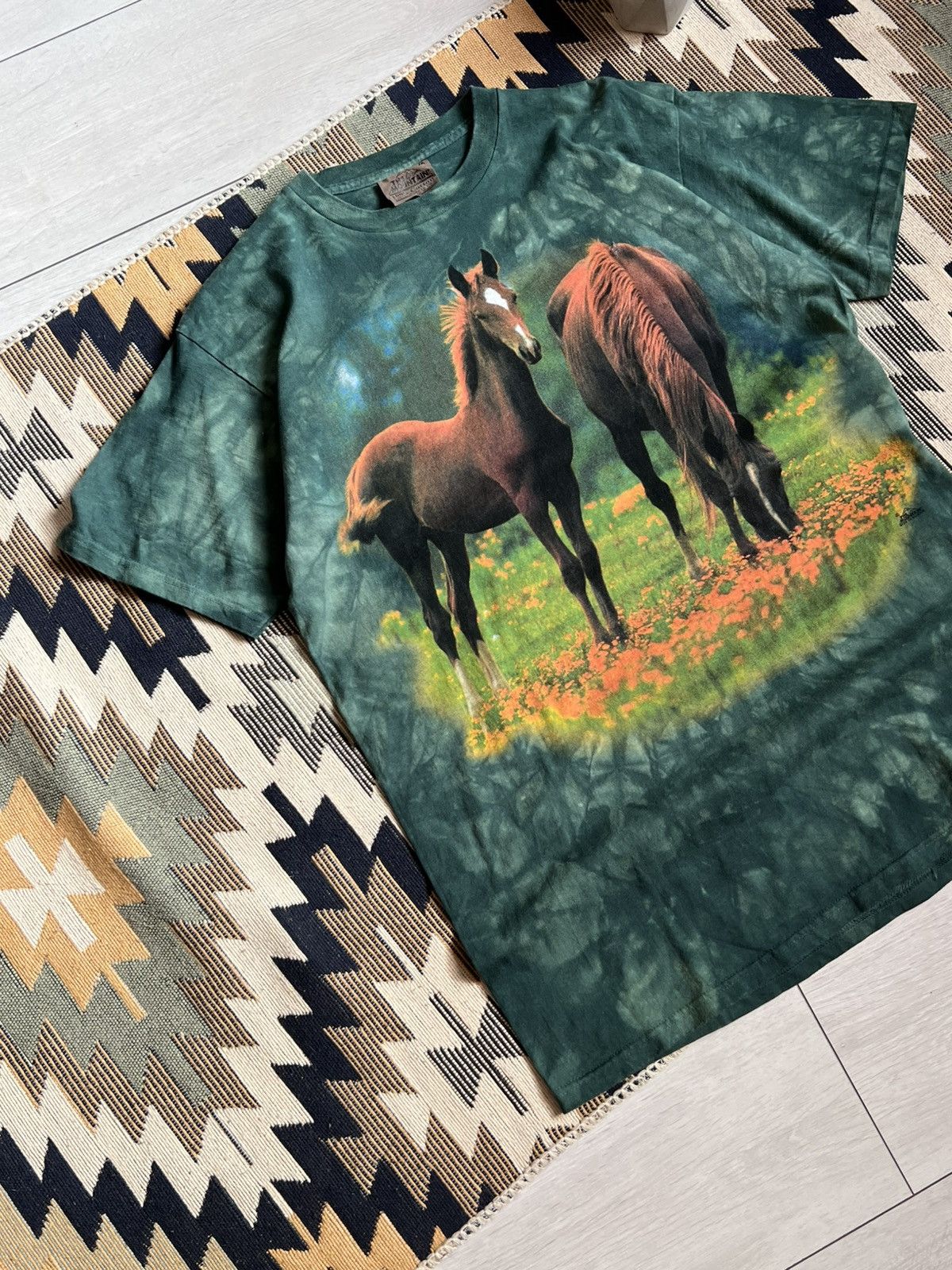 The Mountain × Vintage Vintage 1998 USA The Mountain Horses T-shirt Size US M / EU 48-50 / 2 - 2 Thumbnail