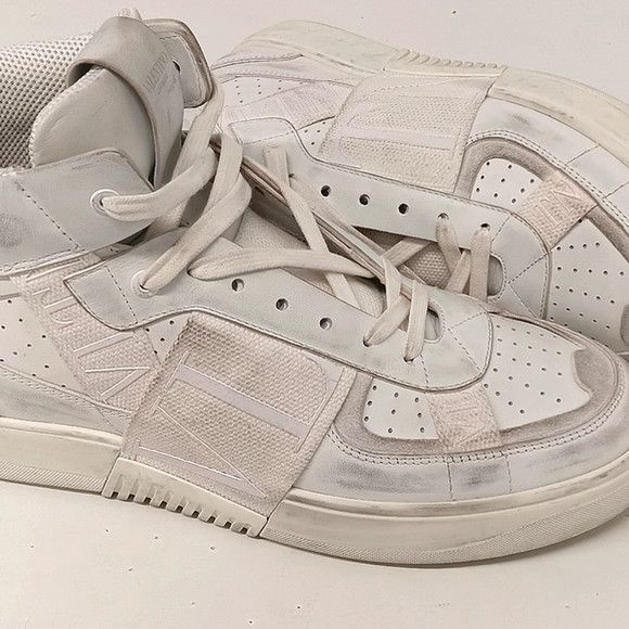 Valentino Valentino Men's Distressed Mid Calfskin VL7N Sneakers EU43.5 Size US 10.5 / EU 43-44 - 6 Thumbnail