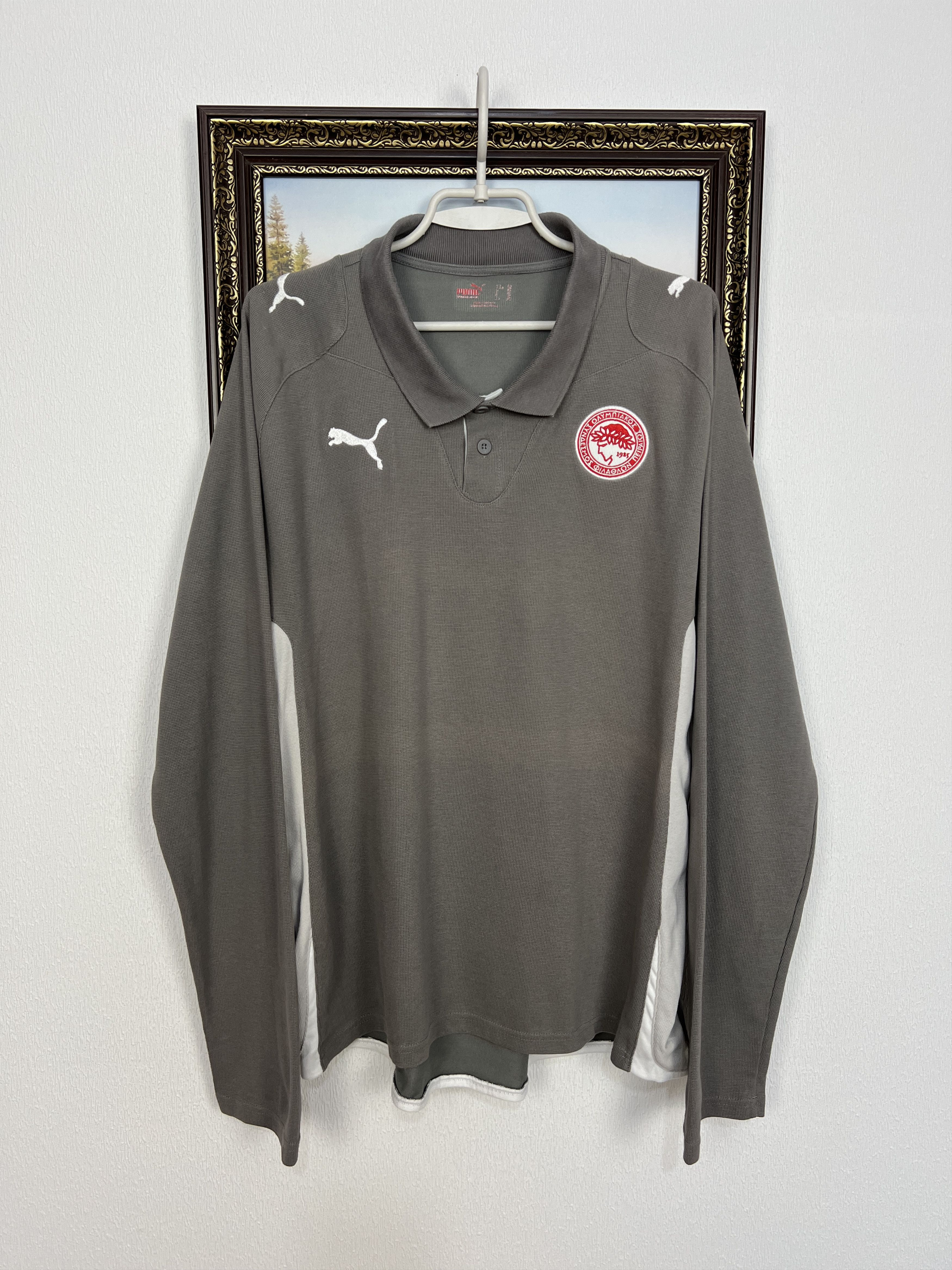 Puma Olympiacos Football Long Sleeve Polo Train Shirt Jersey Size US XL / EU 56 / 4 - 1 Thumbnail
