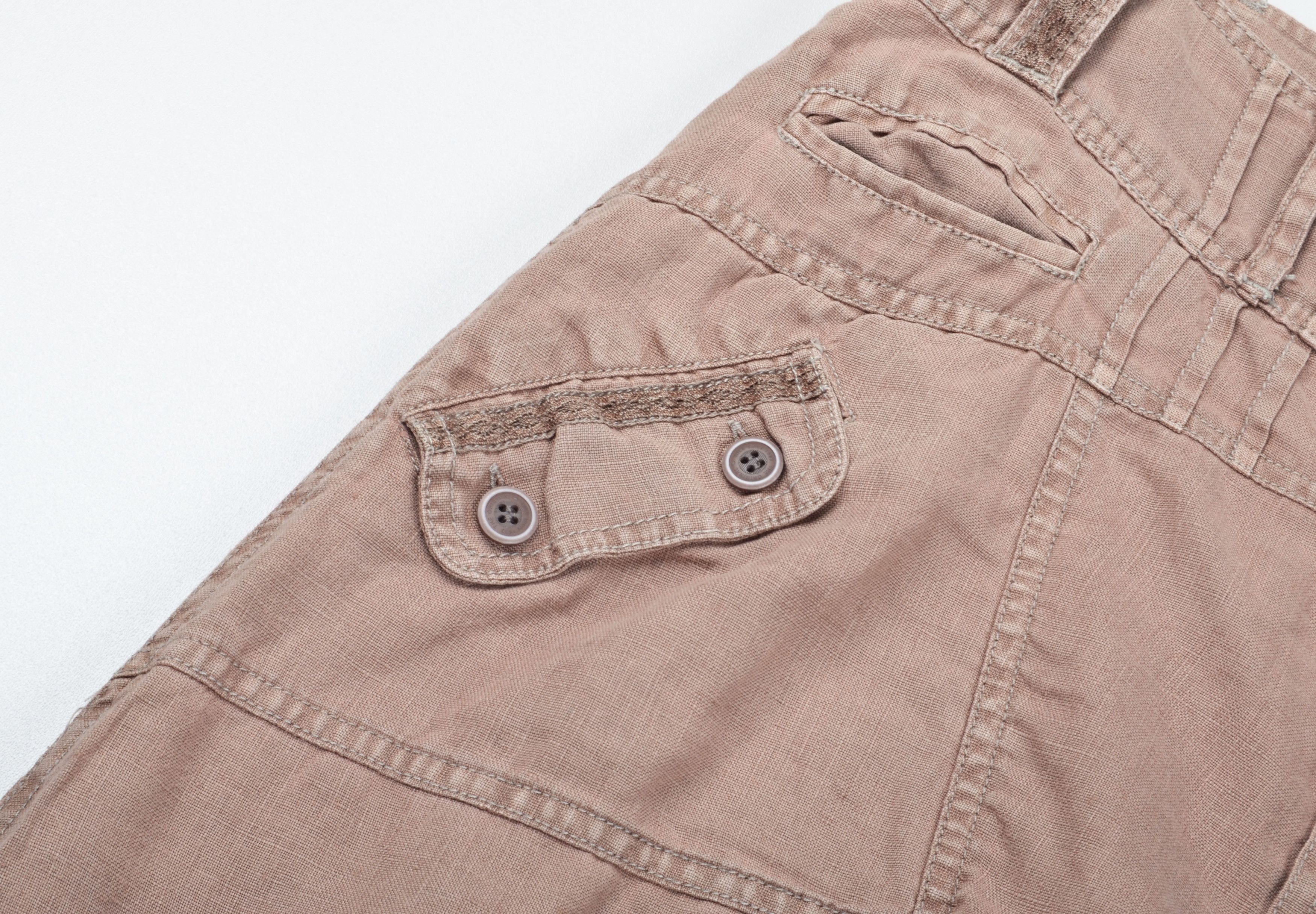 Other NILE Avant-Garde Linen Cropped Utility Pants Balloon Fit Size 32" / US 10 / IT 46 - 4 Thumbnail