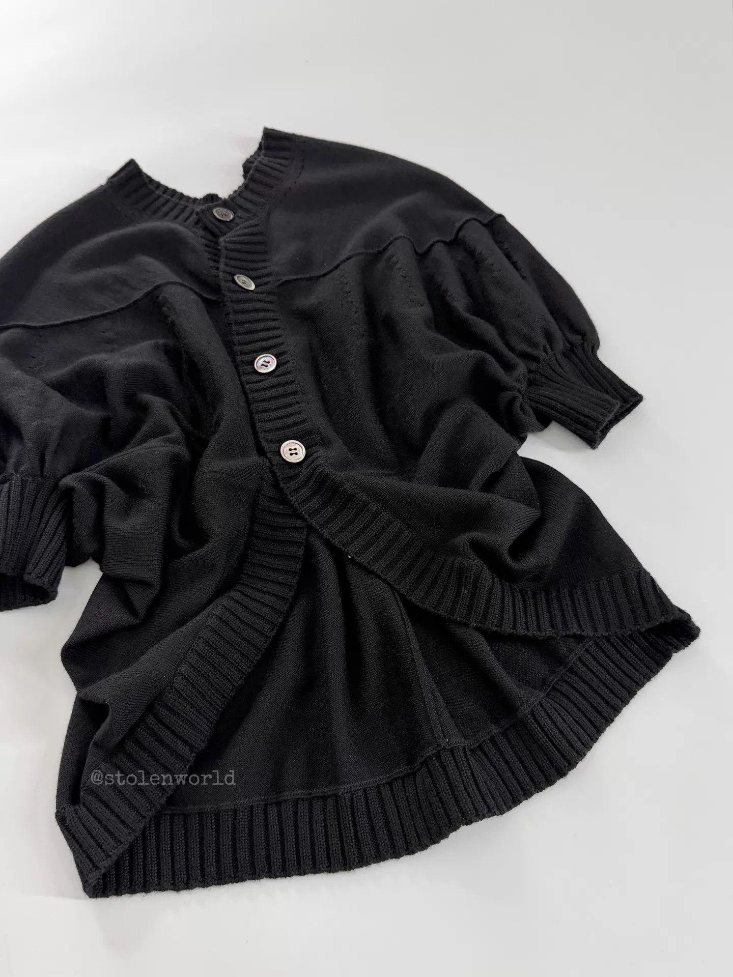 Comme des Garcons Comme des Garçons Cocoon Balloon Wool Cardigan Size ONE SIZE - 3 Thumbnail