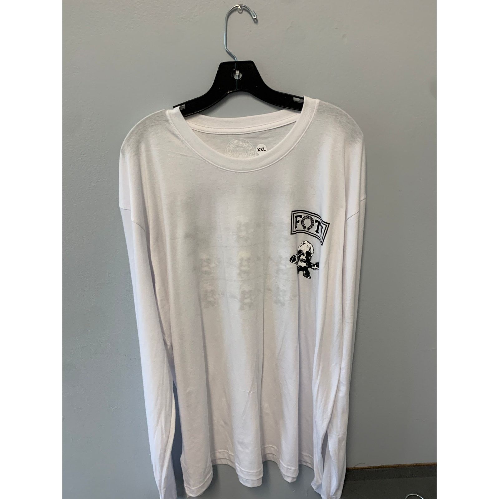 Chrome Hearts Chrome Hearts Long Sleeve Foti Tee White Size XXLarge NEW Size US XXL / EU 58 / 5 - 1 Thumbnail