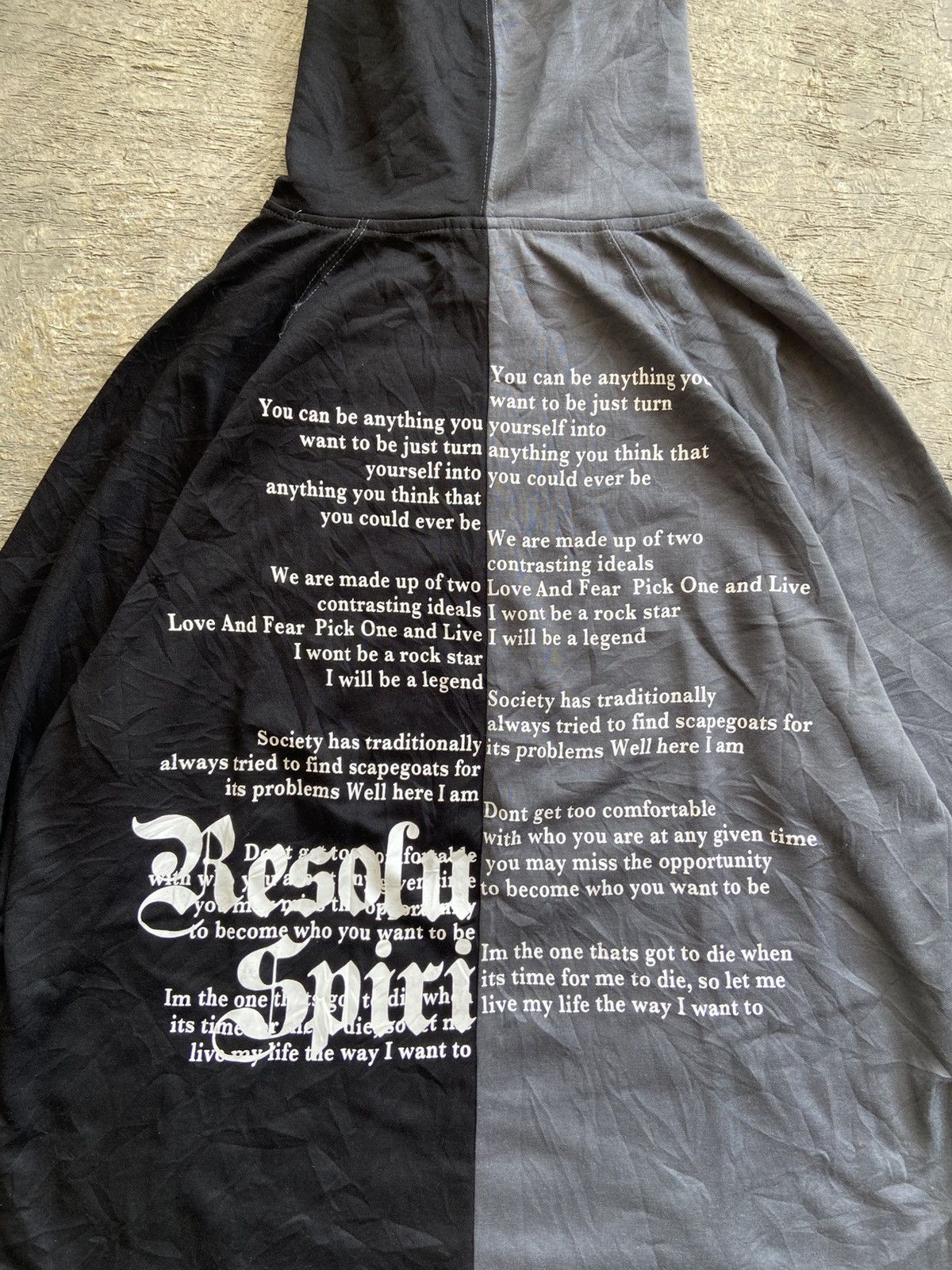 If Six Was Nine 2000s Beaumere - Gothic Style Poem Oversized Hoodie Size US XXL / EU 58 / 5 - 2 Thumbnail