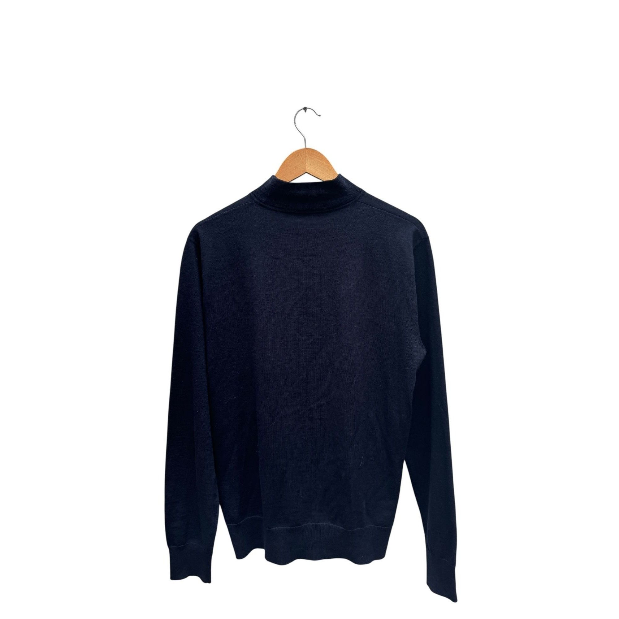 Dries Van Noten Merino Wool Navy Rollneck Sweater Size US XL / EU 56 / 4 - 3 Thumbnail