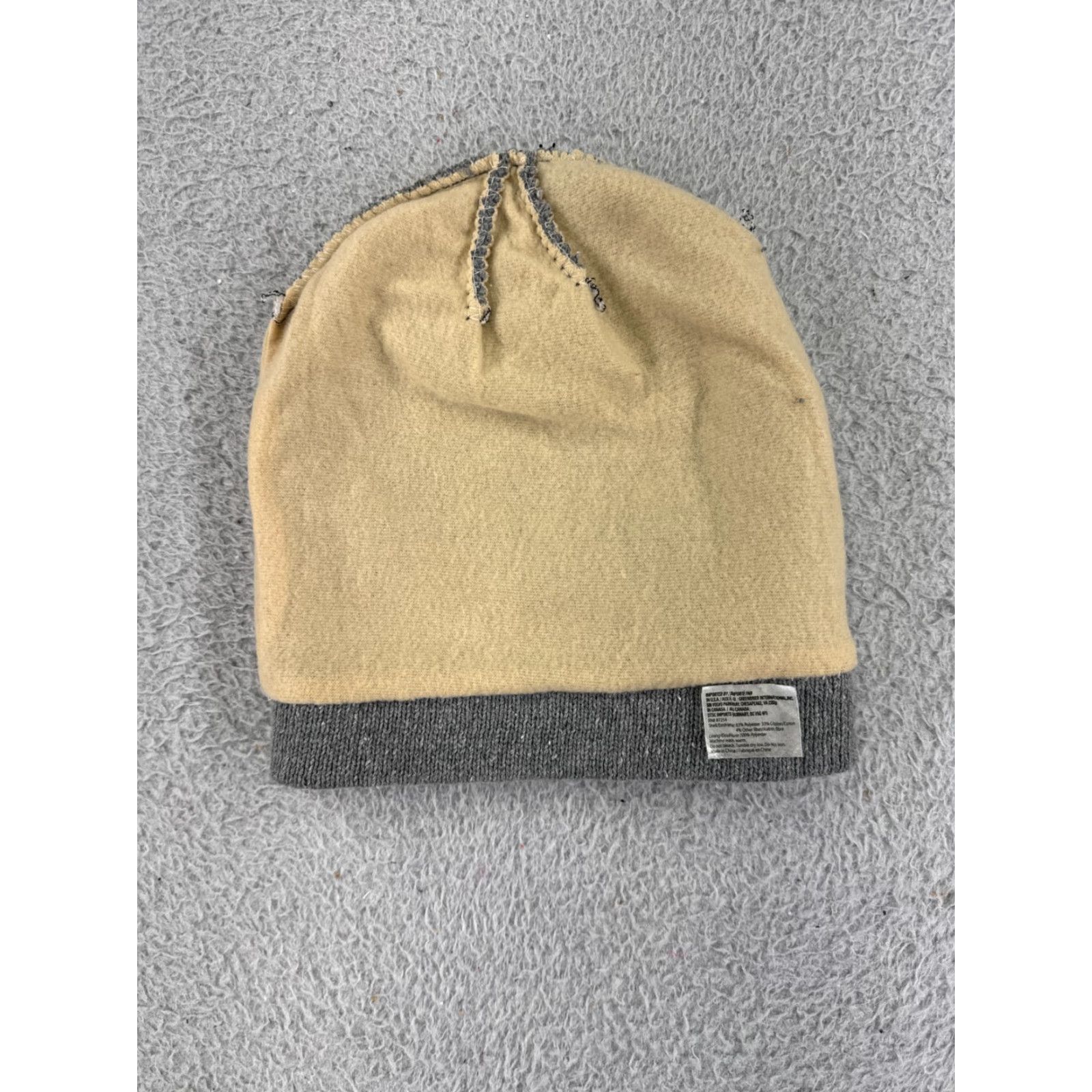 Vintage Beanie Hat Adult One Size Gray Knit Adjustable Lined Logo Ski Mens Size ONE SIZE - 3 Thumbnail