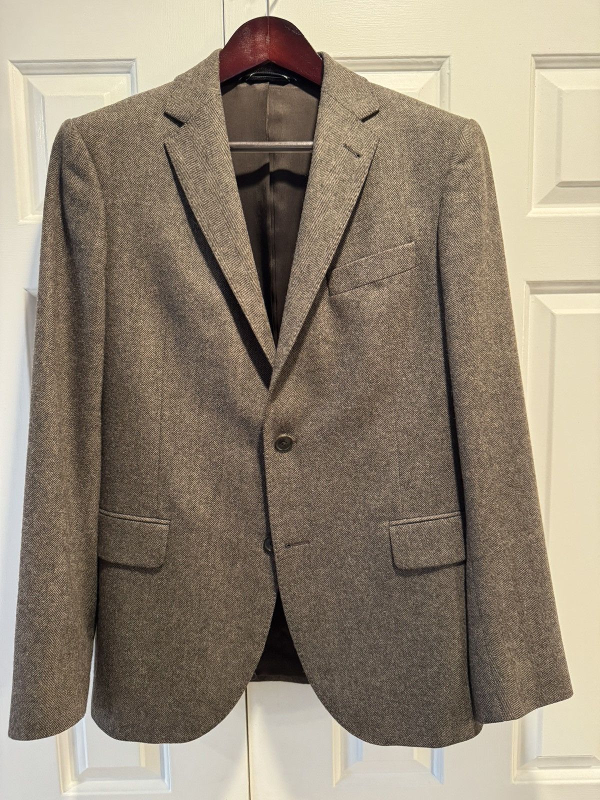 Gant GANT Slim Fit Herringbone Wool Blend Blazer Size 38R - 1 Thumbnail